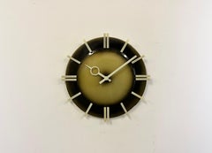 Horloge de bureau industrielle de Pragotron, années 1970