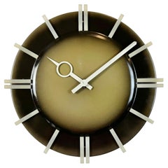 Horloge de bureau industrielle de Pragotron, années 1970