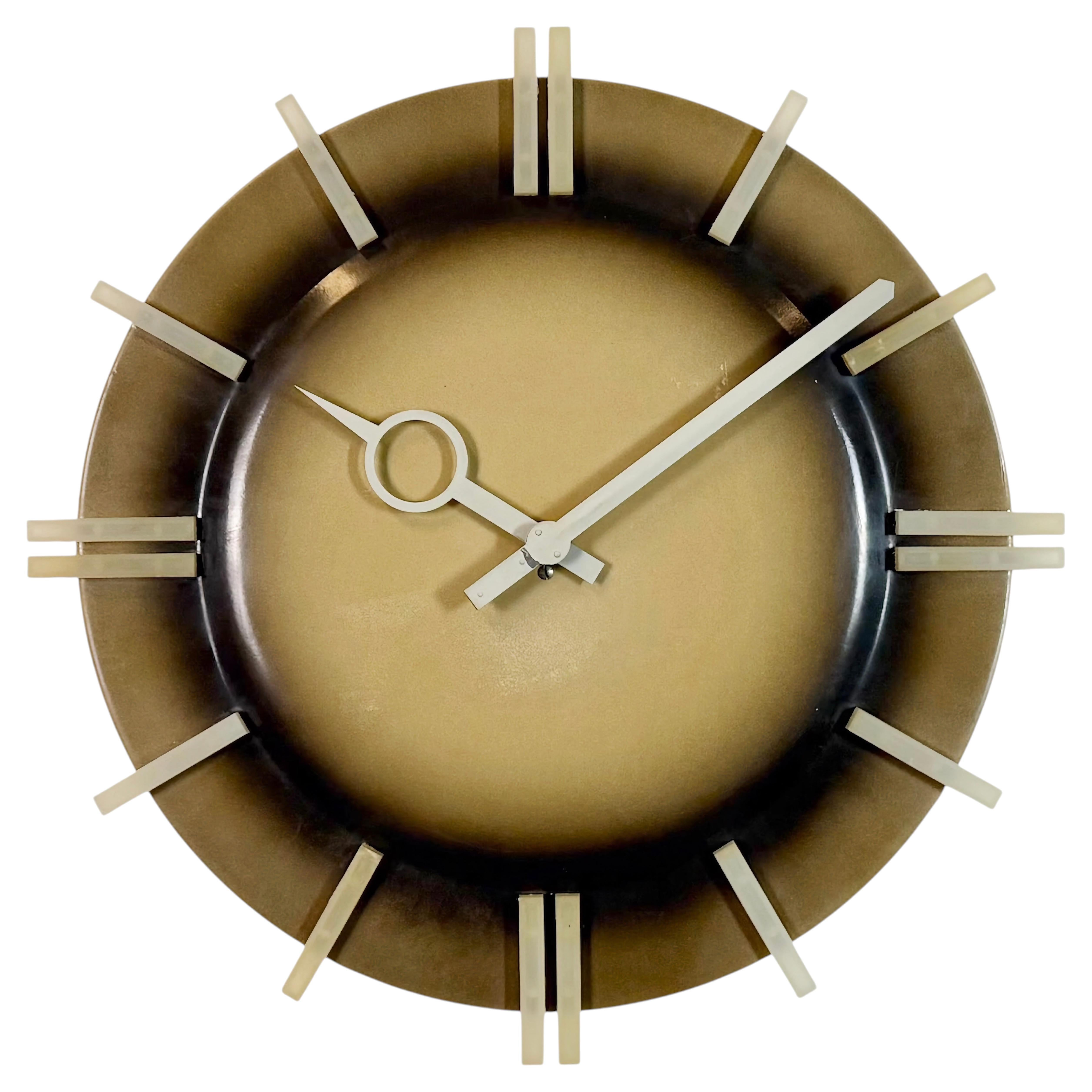 Industrial Office Wall Clock from Pragotron, 1970s