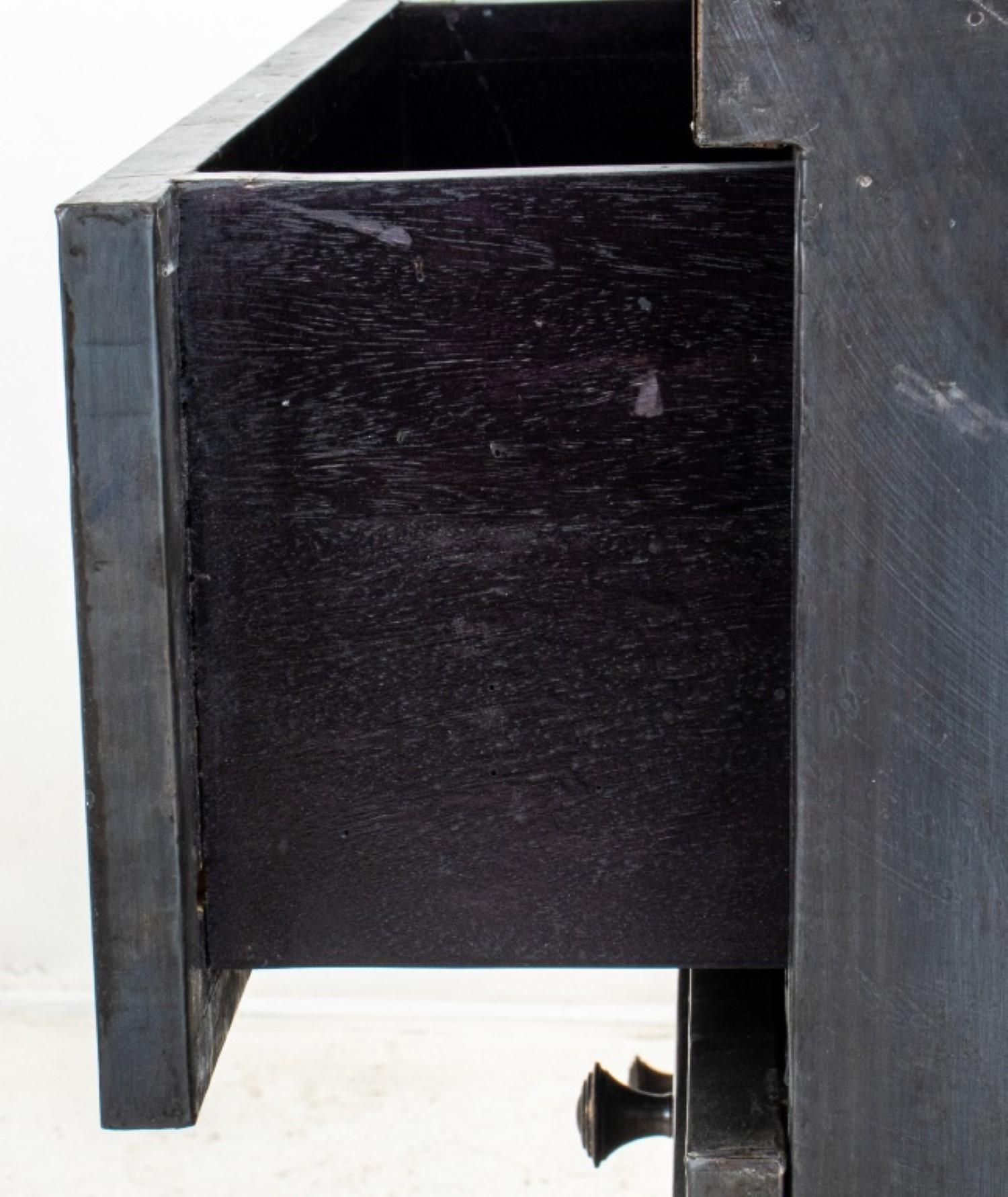 
The Industrial oiled metal sheeting chest of drawers has approximate
 
Dimensions of 42.5 inches in height, 50.5 inches in width, and 20 inches in depth.