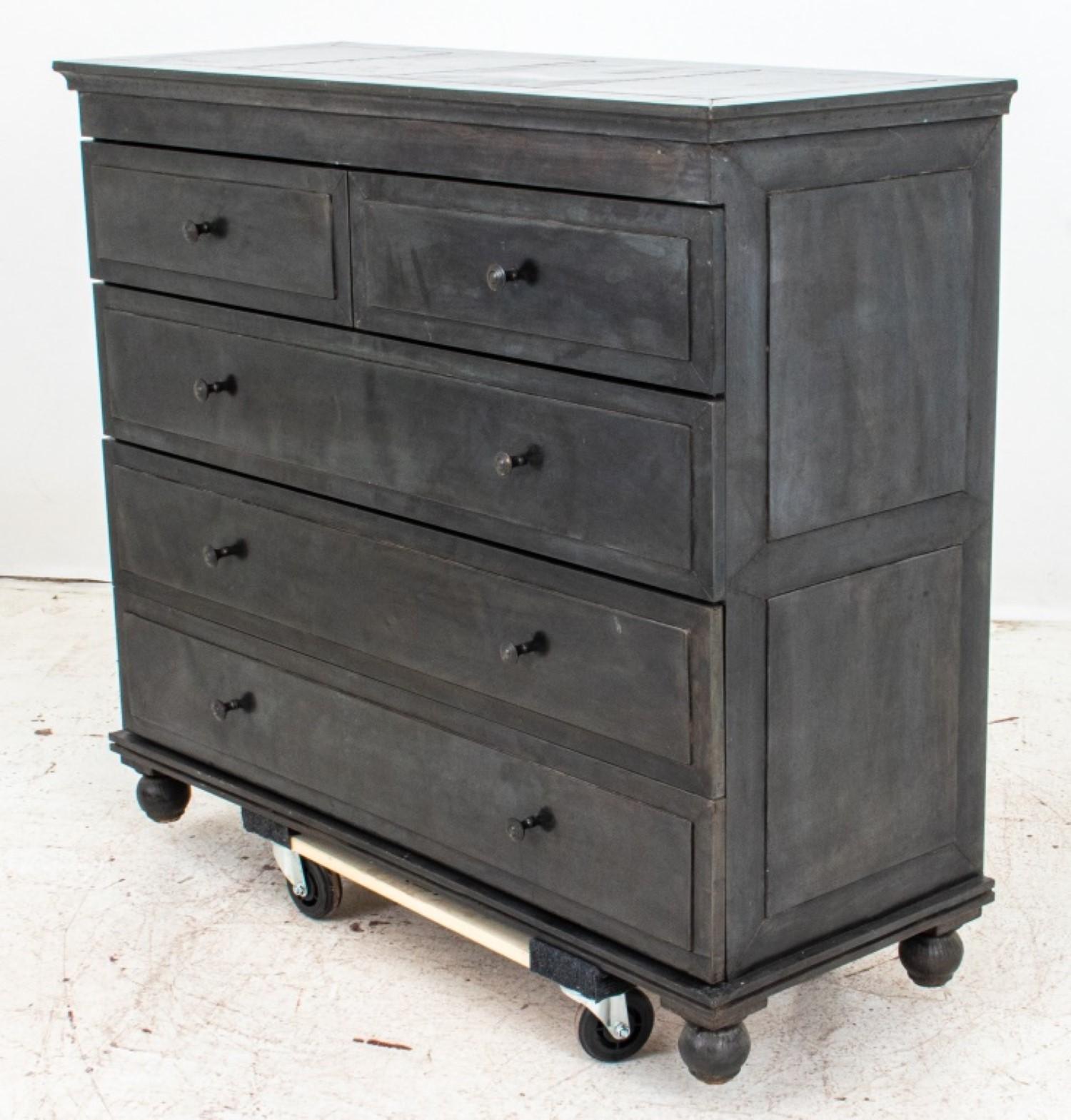 Industrial Oiled Metal Sheeting Chest of Drawers 1