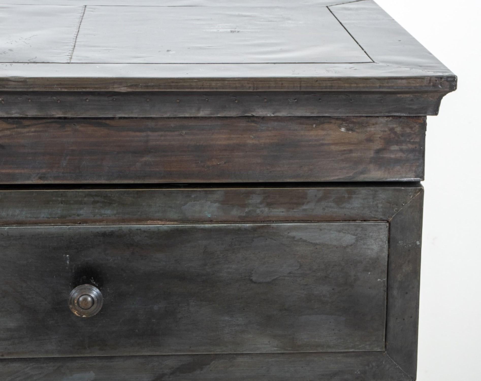 Industrial Oiled Metal Sheeting Chest of Drawers 3