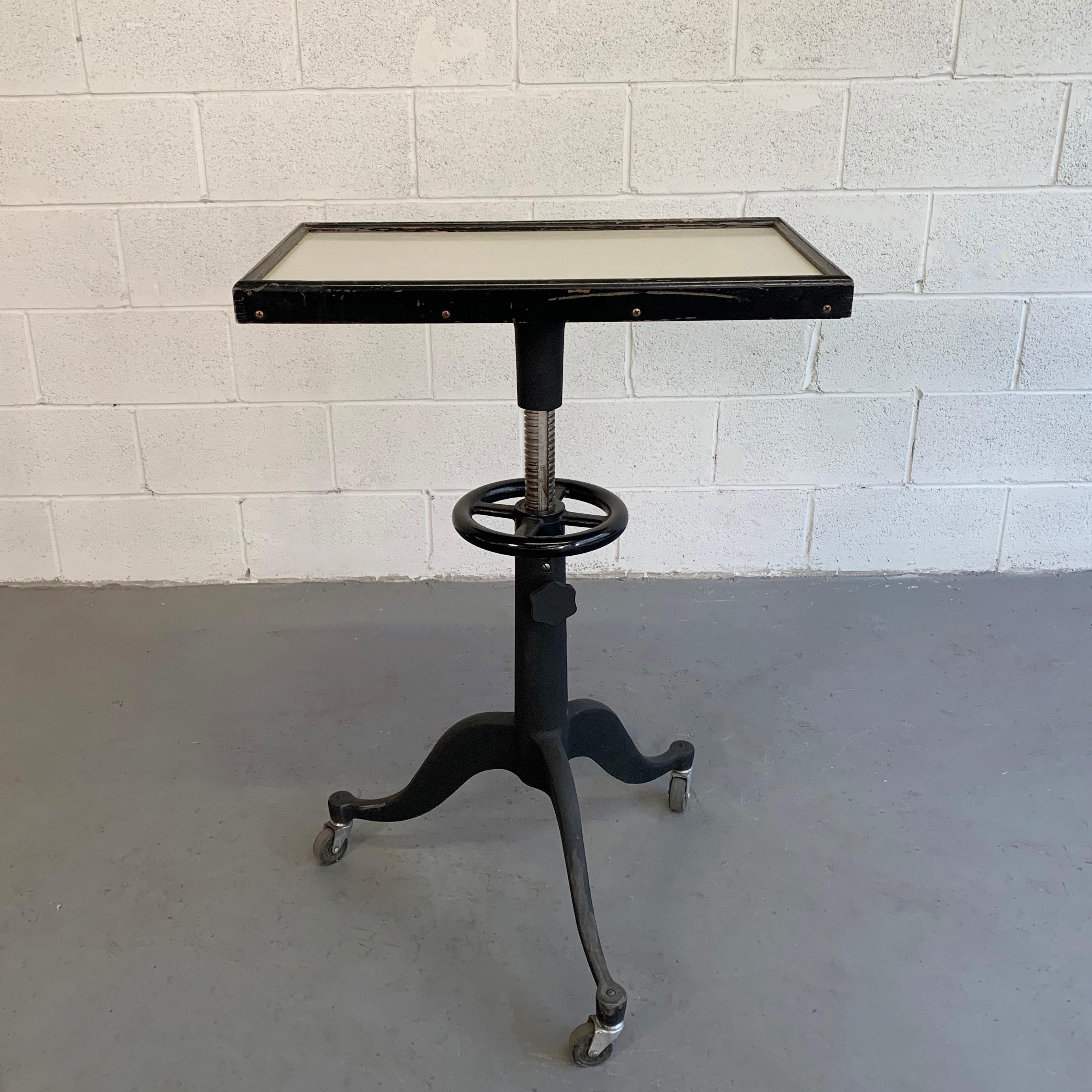 American Industrial Optometry Examination Pedestal Table by Bausch & Lomb