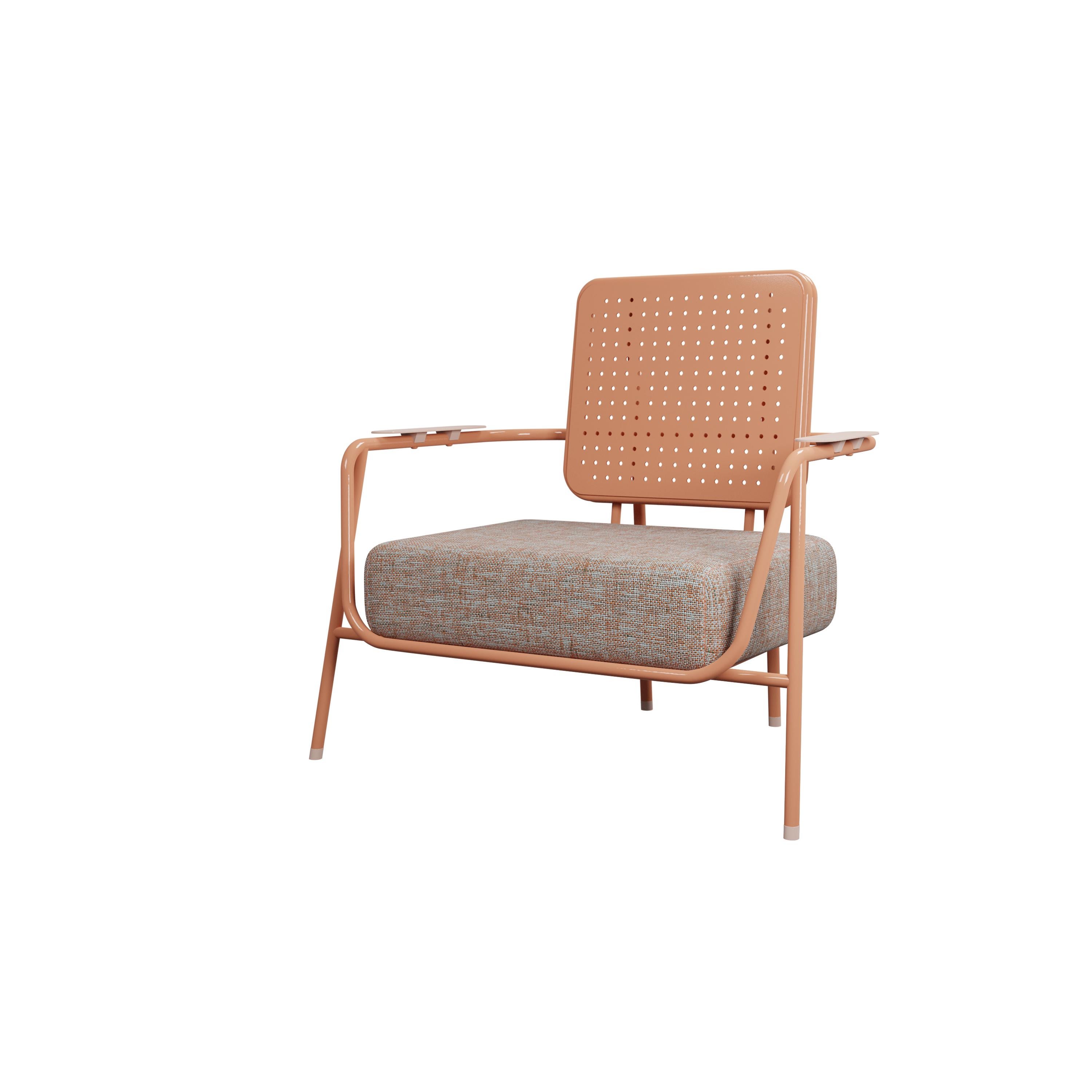 Portuguese Industrial Outdoor armchair DUV with arms handcrafted by Murmurio For Sale