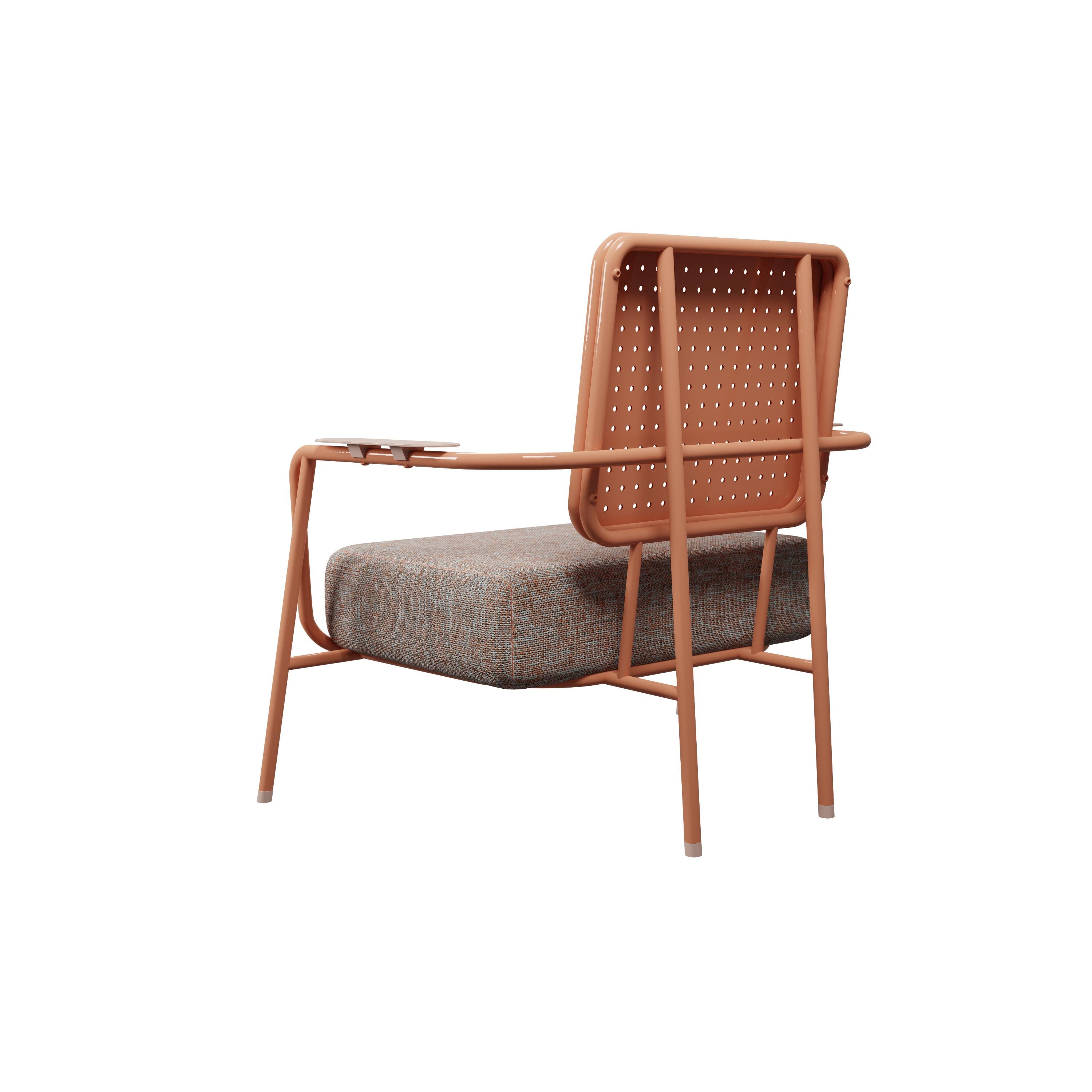 Industrial Outdoor armchair DUV with arms handcrafted by Murmurio In New Condition For Sale In Lordelo, PT