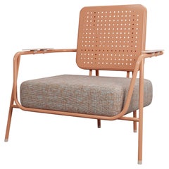 Sillón industrial de exterior DUV con brazos fabricado a mano por Murmurio