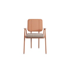 Industrial Outdoor chair DUV with arms handcrafted by Murmurio