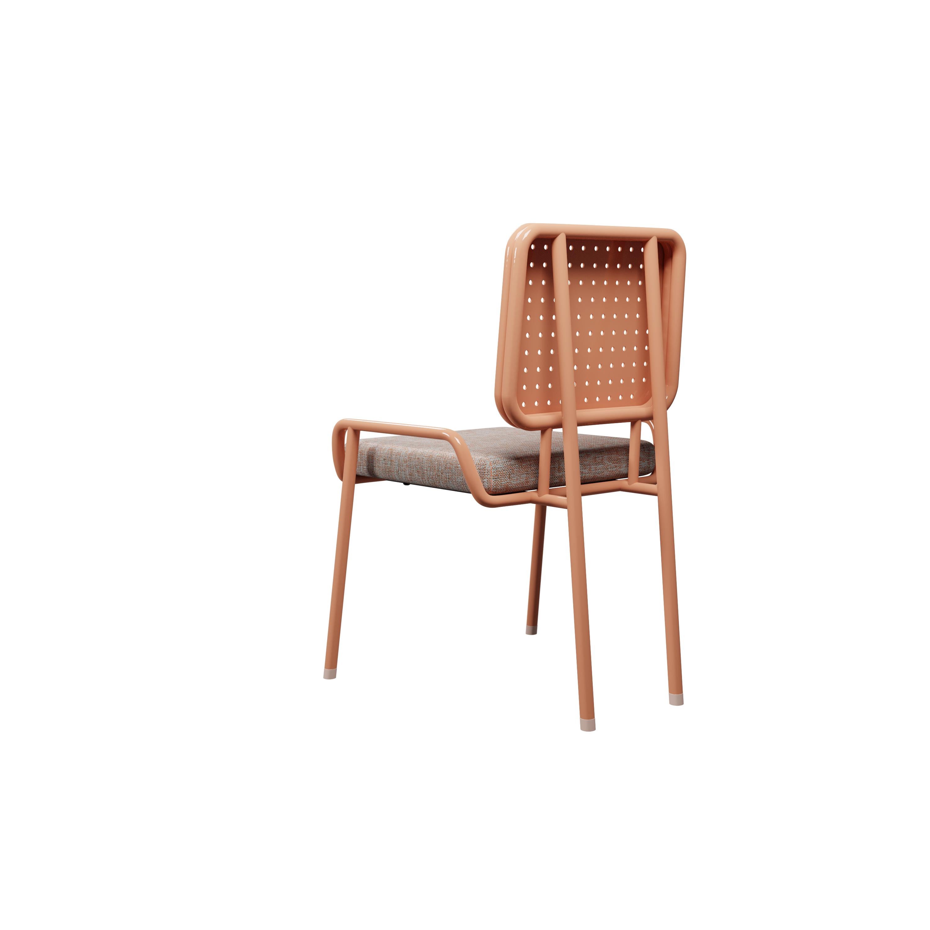 Industrial Outdoor chair DUV with half arm handcrafted by Murmurio In New Condition For Sale In Lordelo, PT