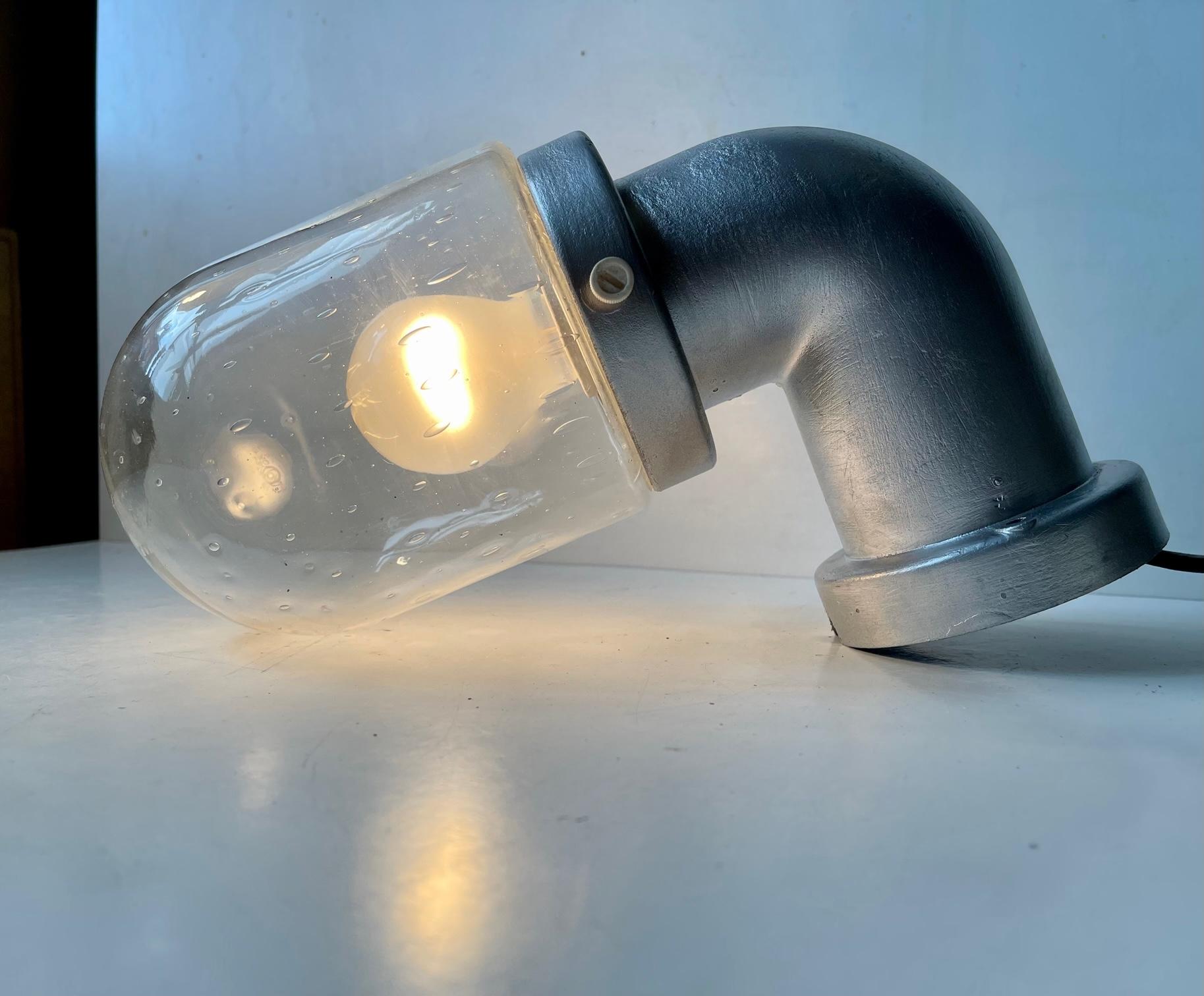 Industrial Outdoor Pipe Wall Sconces by LB Lyskær, Danish, 1970s For Sale 2