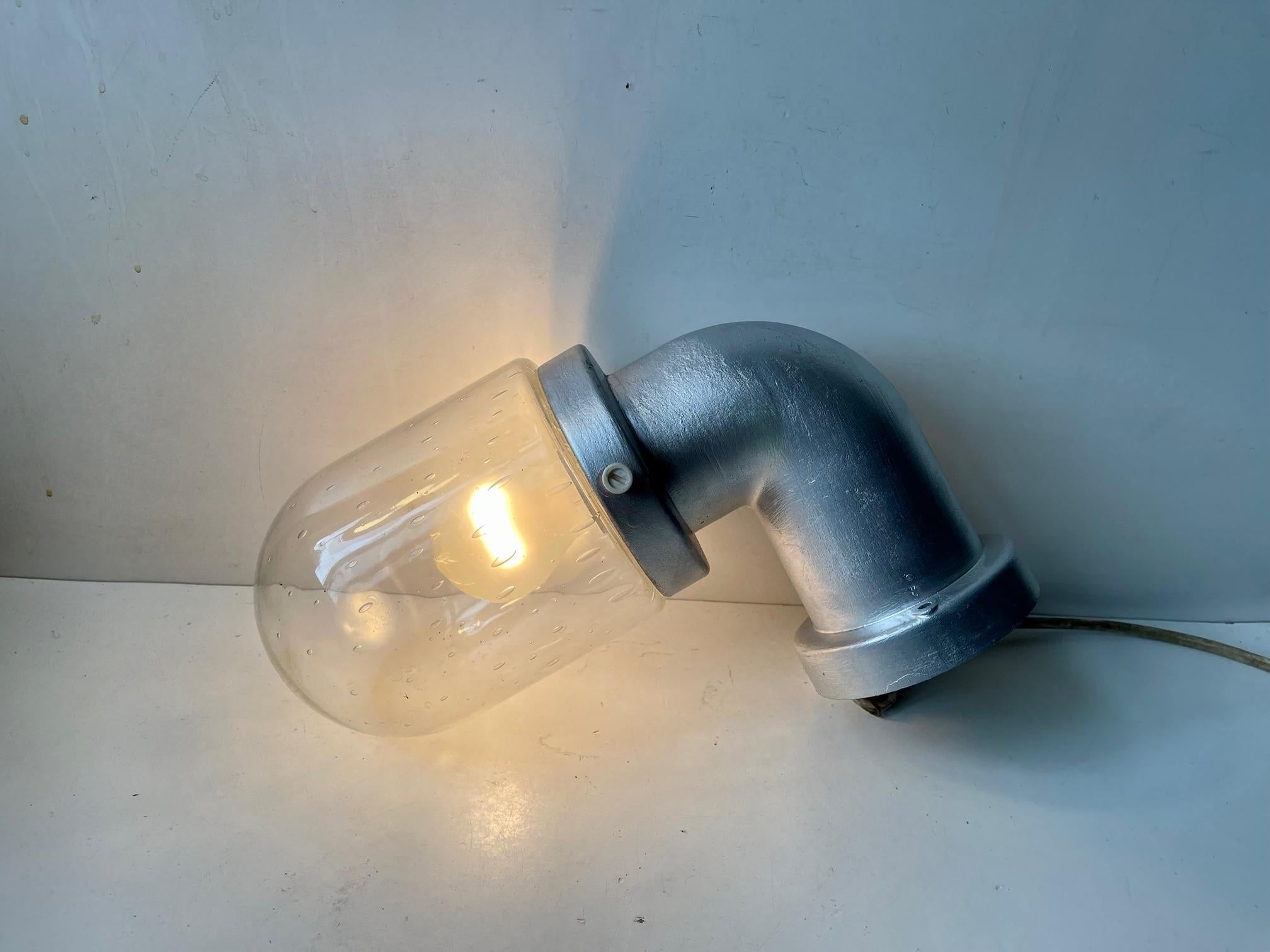Industrial Outdoor Pipe Wall Sconces by LB Lyskær, Danish, 1970s For Sale 4