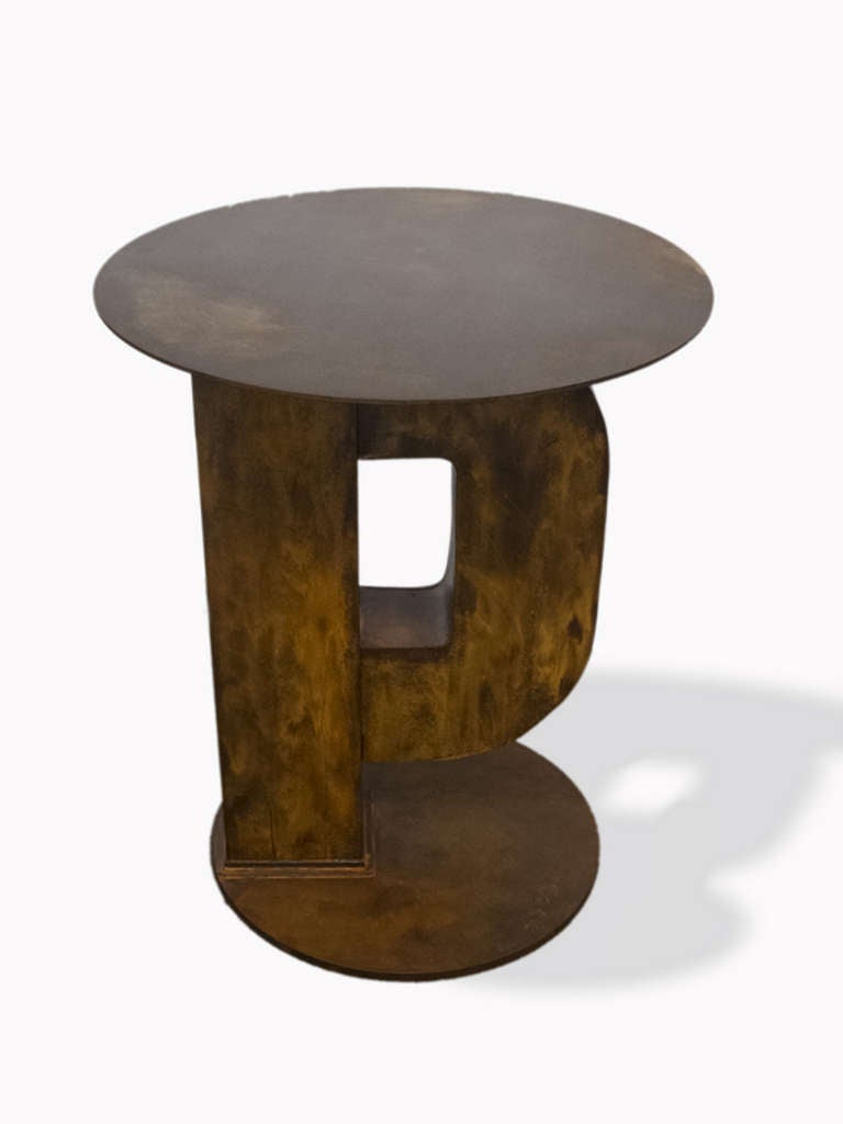 Industrial Outdoor Round Bistro Tables, USA, 1940 For Sale 1