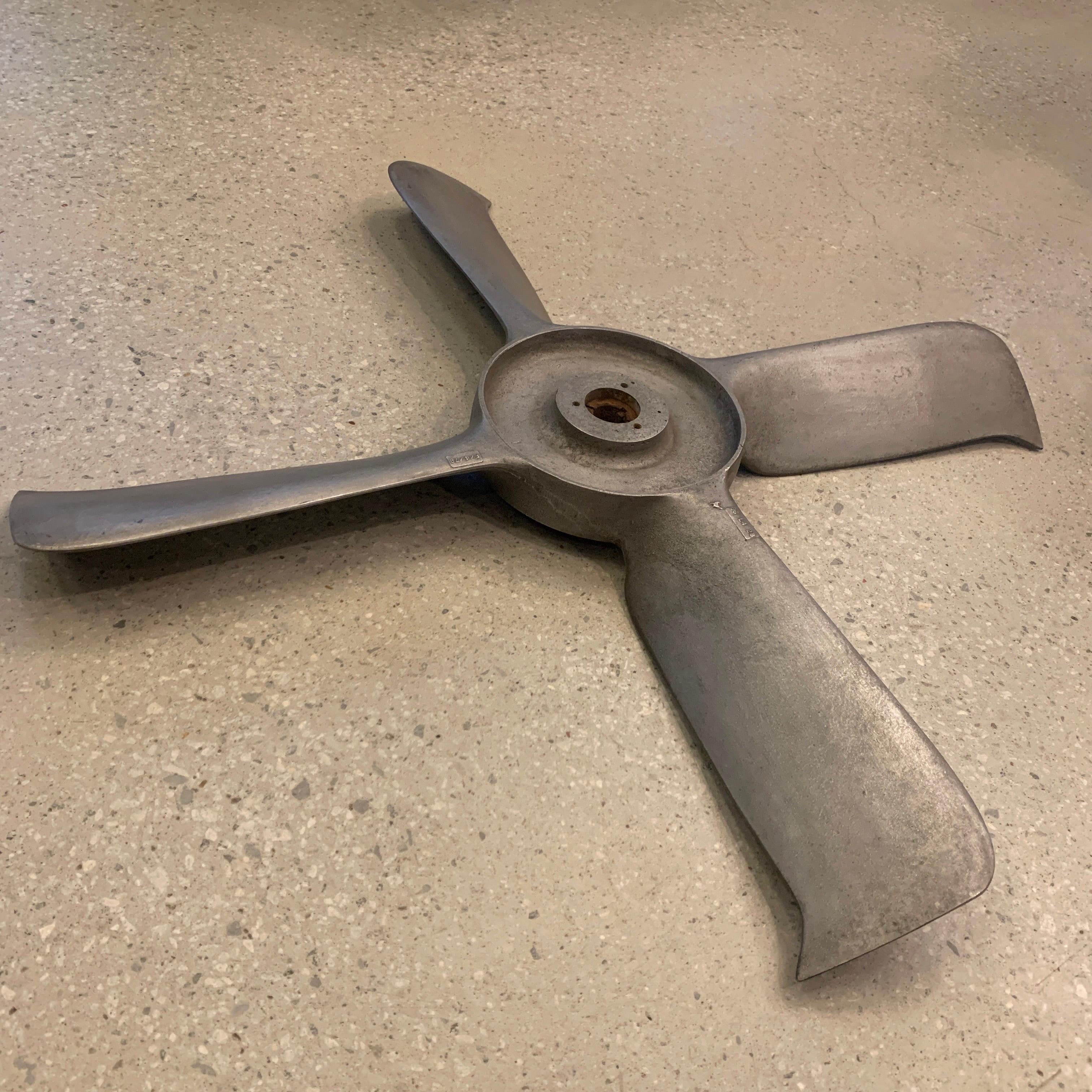 Industrial Oversized Aluminum Vent Propeller In Good Condition For Sale In Brooklyn, NY