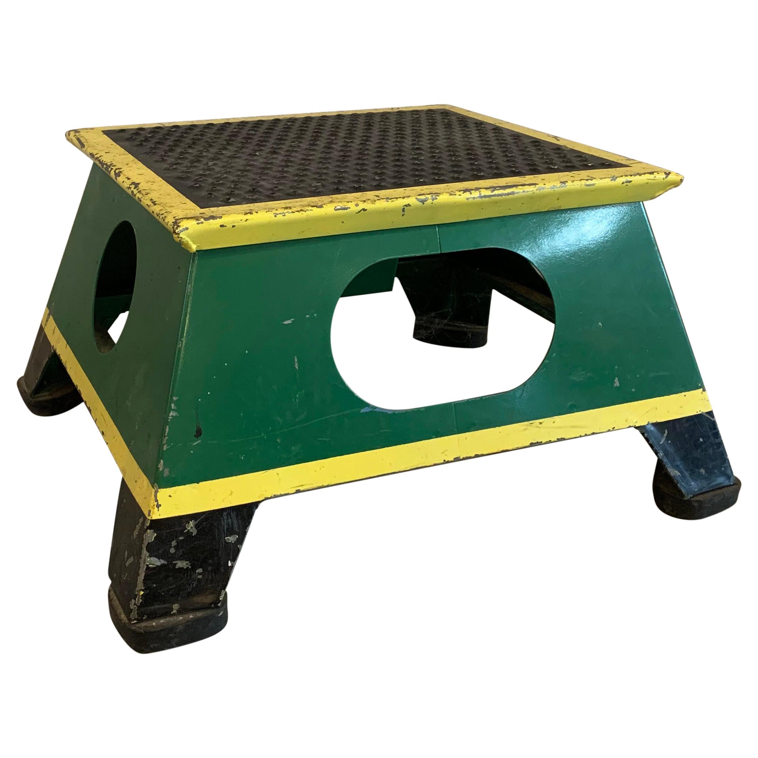 Industrial Painted Steel Train Conductor Step Stool For Sale