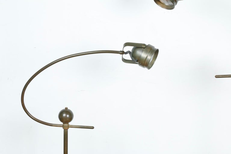Industrial Pair of Floor Lamps In Good Condition For Sale In North Hollywood, CA