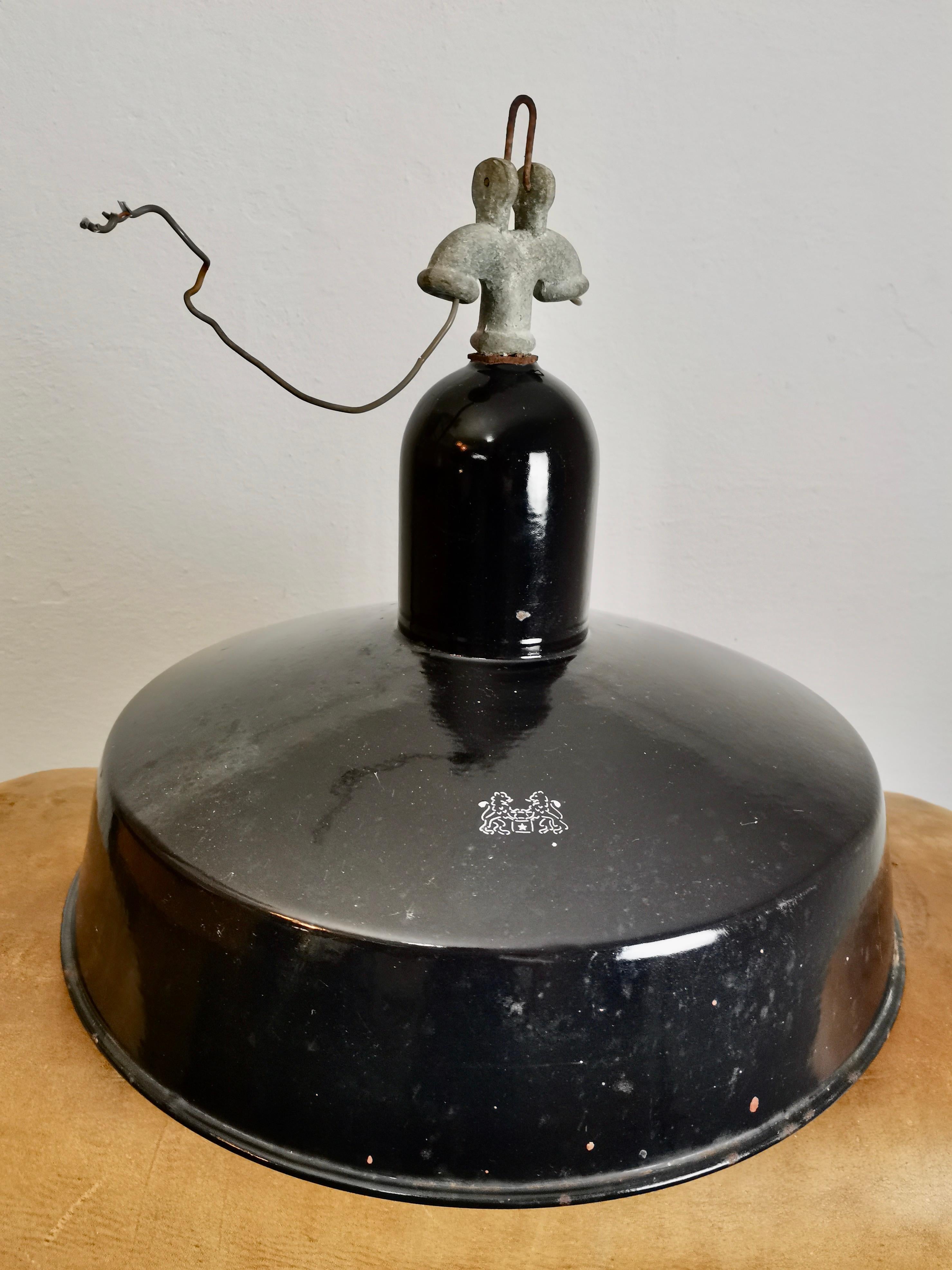 Industrial Pendant Light, 1950s In Good Condition For Sale In Ljubljana, SI