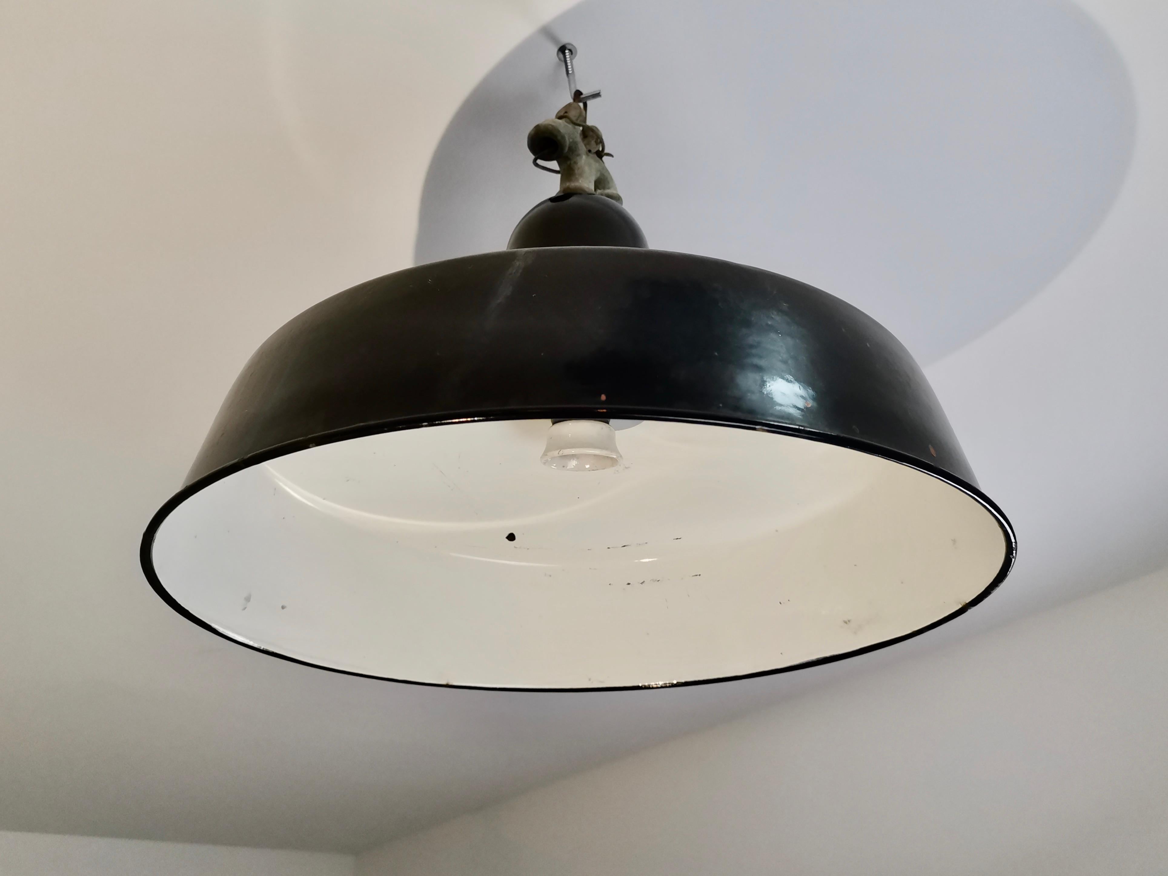 Industrial Pendant Light, 1950s For Sale 1