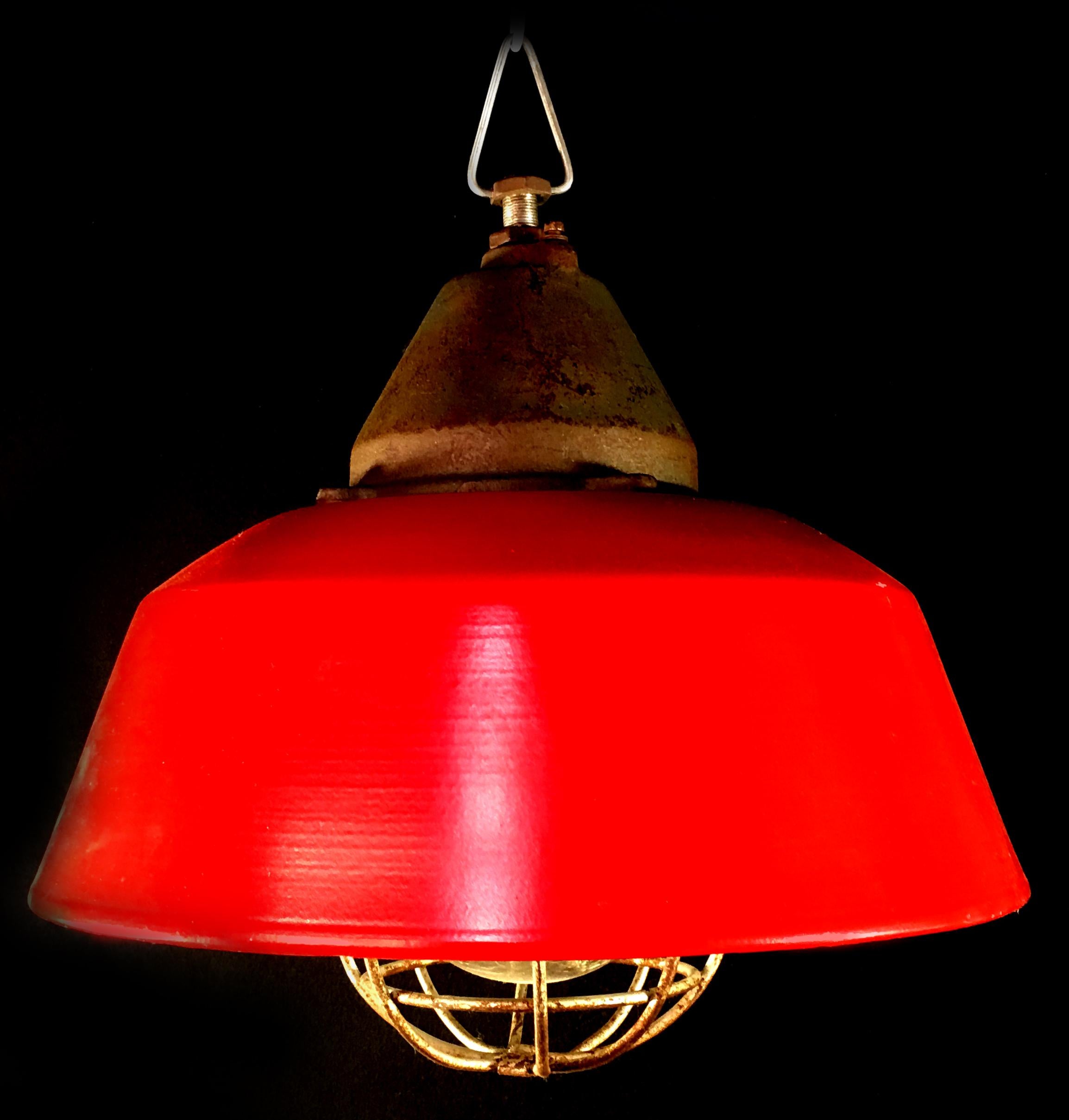 Industrial Pendant Light, Budapest, 1950s 5