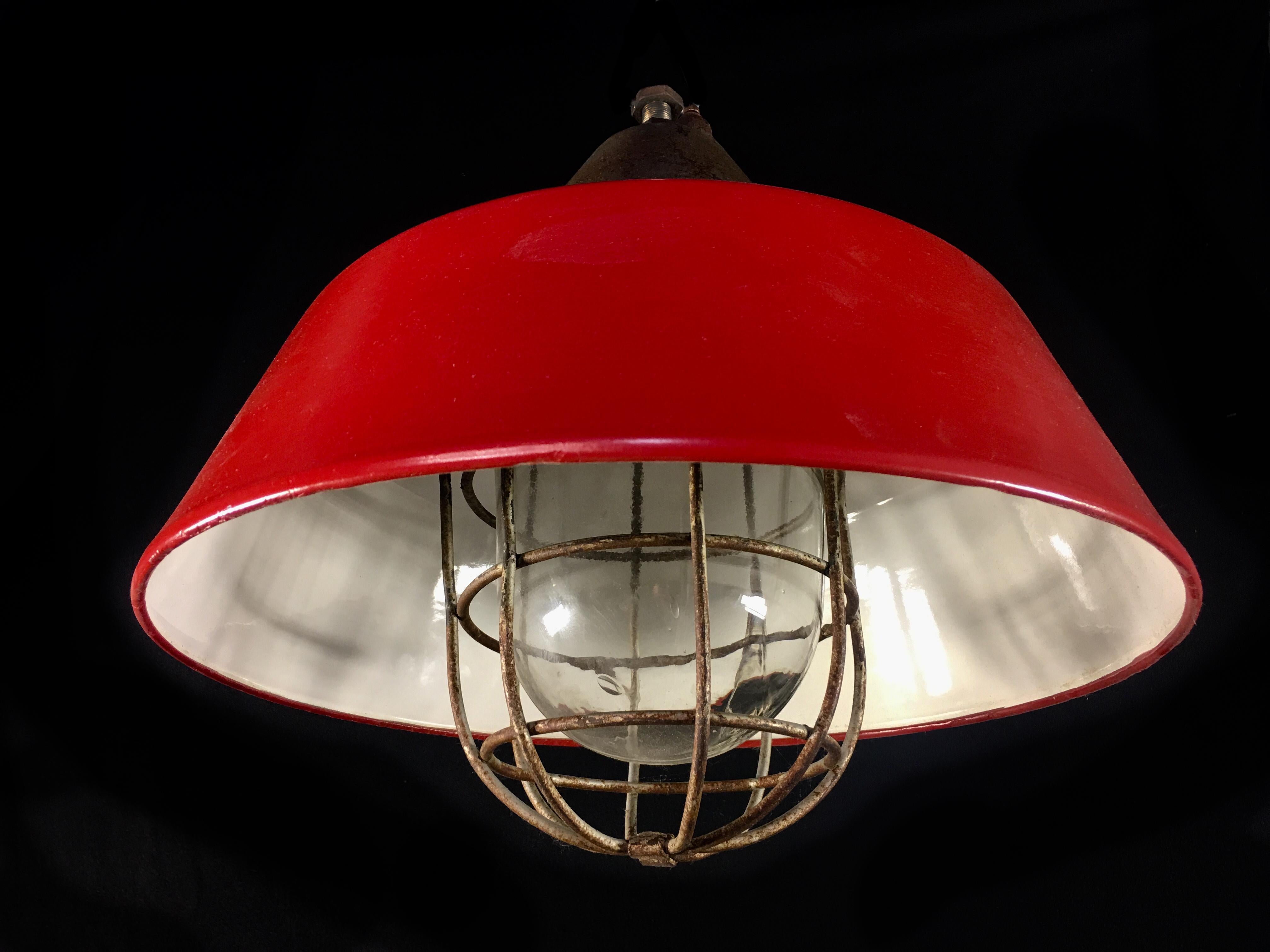 Hungarian Industrial Pendant Light, Budapest, 1950s