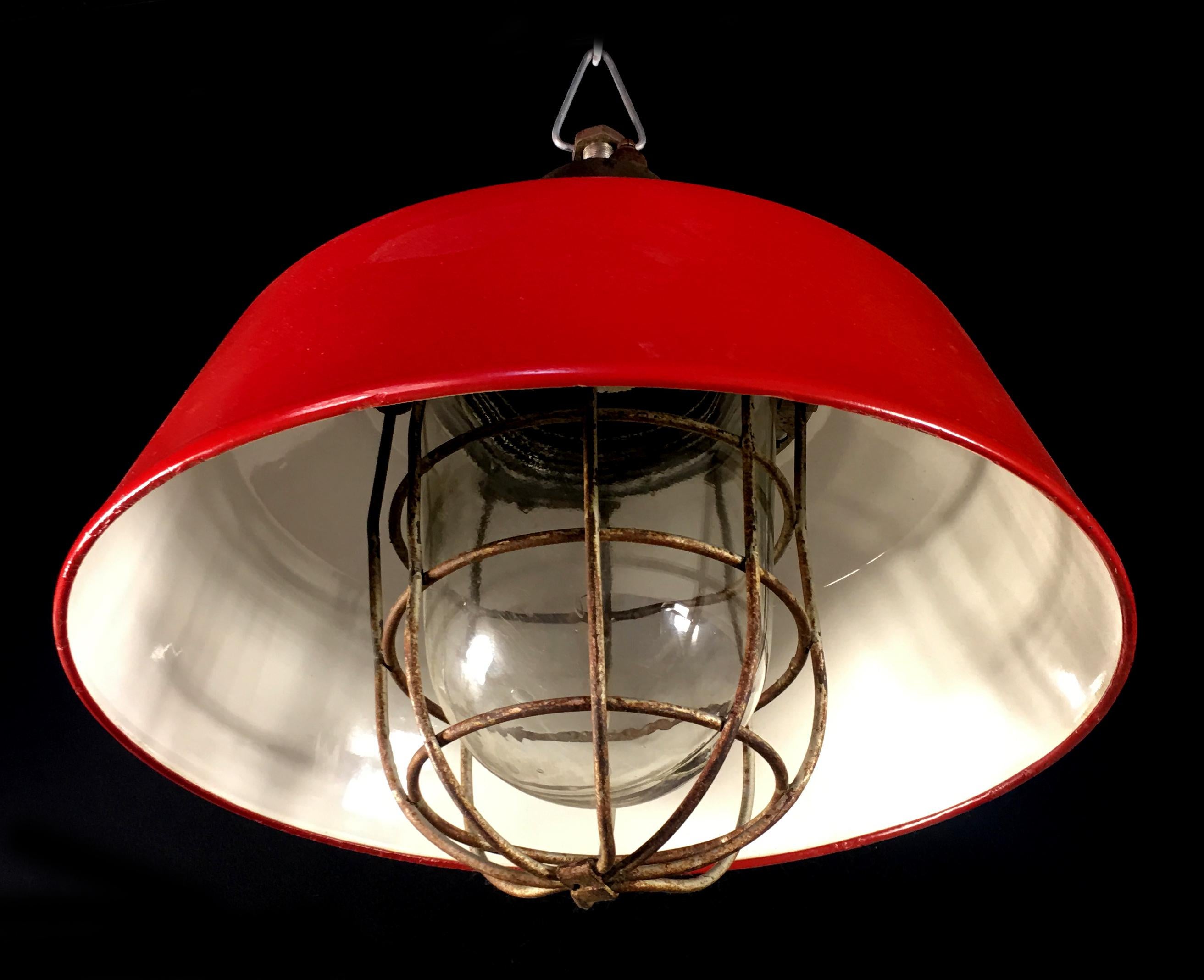 Industrial Pendant Light, Budapest, 1950s 4