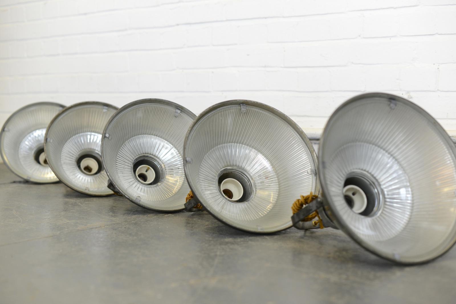 Industrial Pendant Lights by Holophane, circa 1930s 5