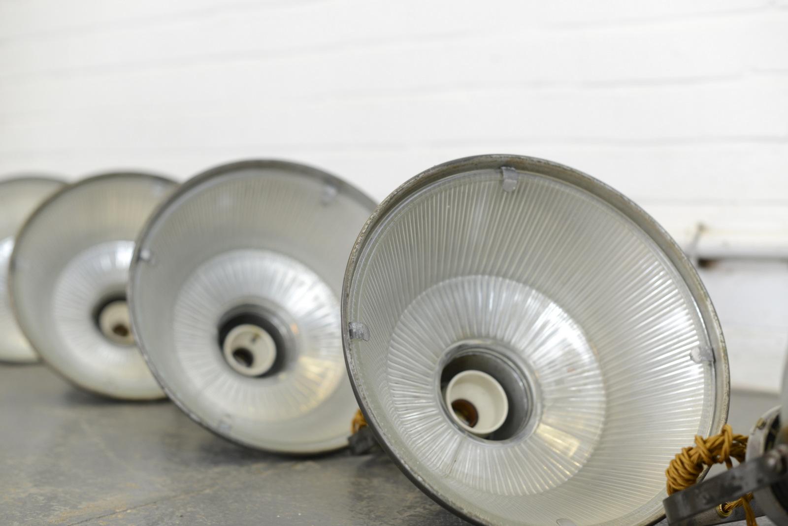 Industrial Pendant Lights by Holophane, circa 1930s 6
