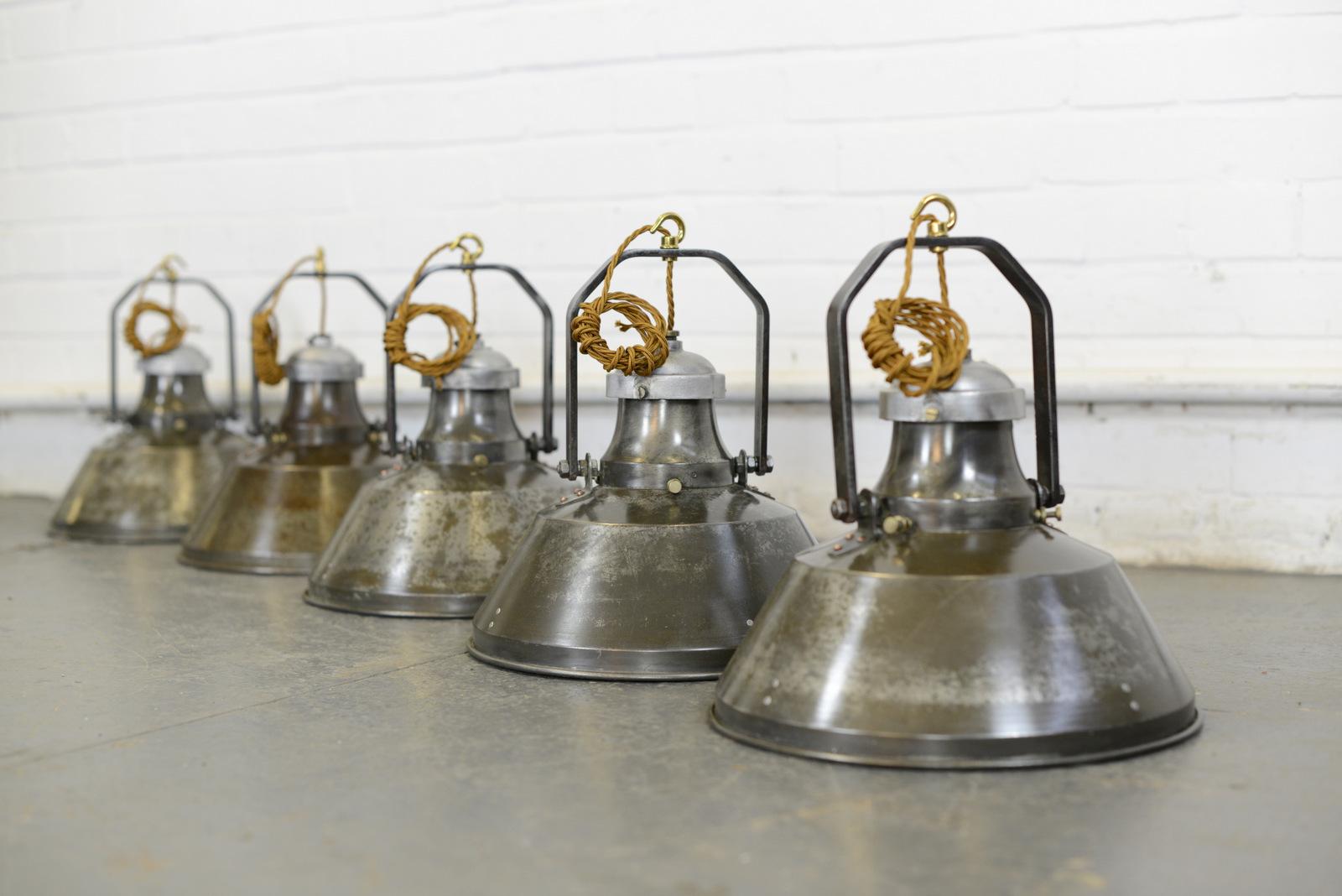 Industrial Pendant Lights by Holophane, circa 1930s 4