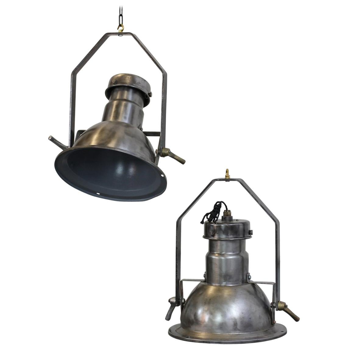 Industrial Pendant Lights by Holophane, circa 1950s