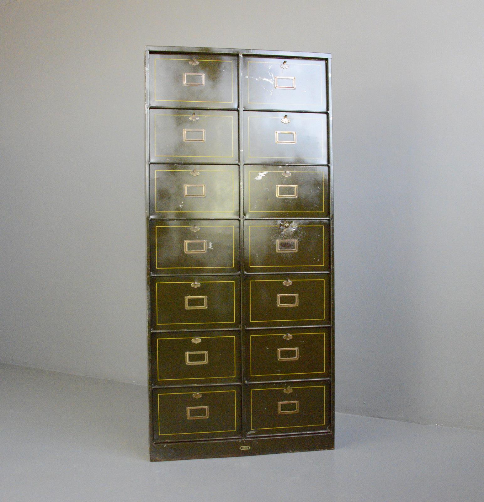 French Industrial Pigeon Hole Cabinet by Morgan Strasbourg Circa 1910