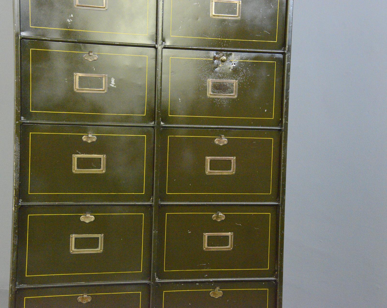 Early 20th Century Industrial Pigeon Hole Cabinet by Morgan Strasbourg Circa 1910