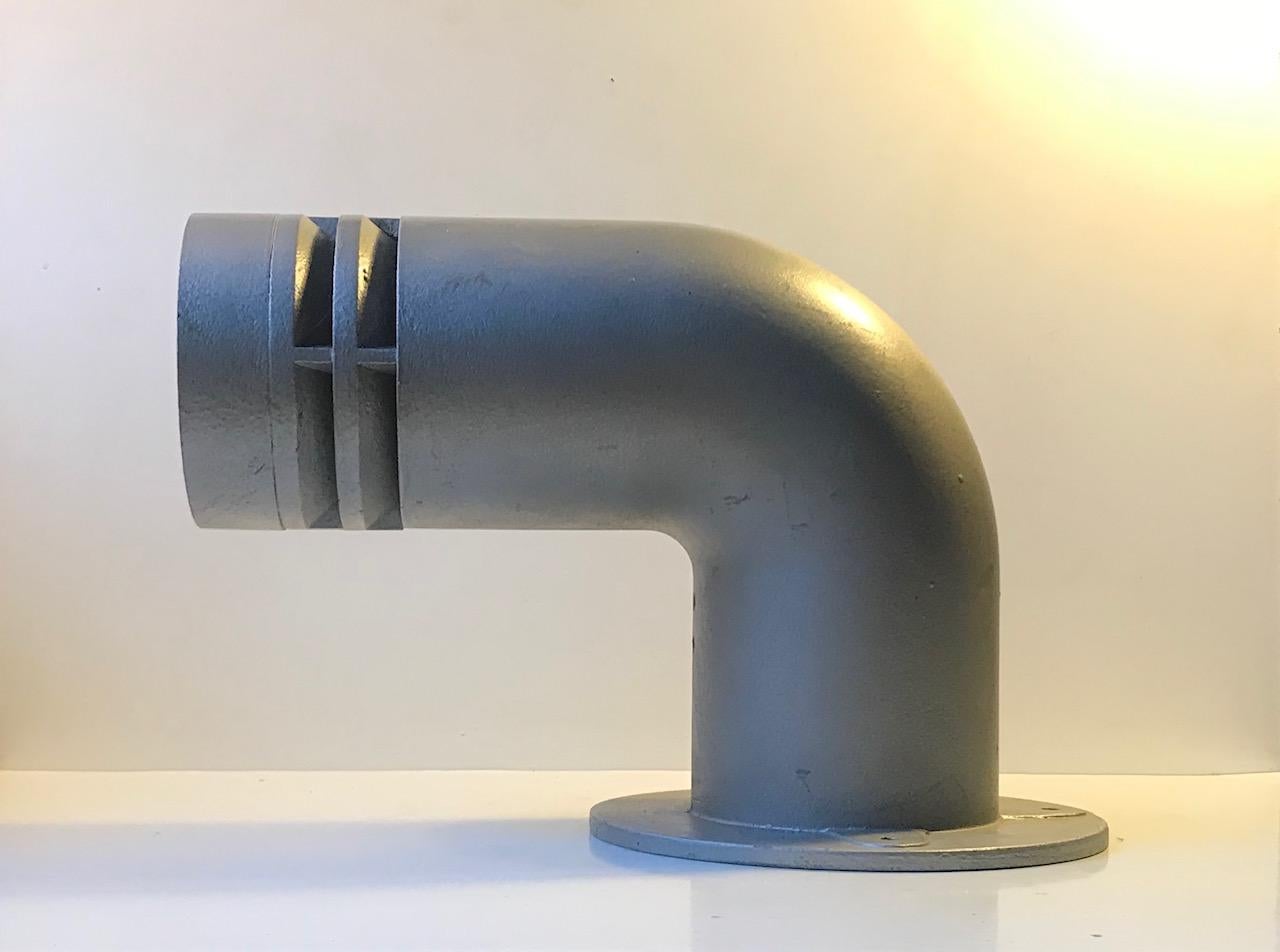 Scandinavian Modern Industrial Pipe Outdoor Wall Lamp by Ole Pless Jørgensen for Nordisk Solar For Sale