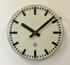 Industrial Station Wall Clock from TN, 1960