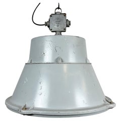 Vintage Industrial Polish Cast Aluminium Factory Pendant Lamp from Mesko, 1970s