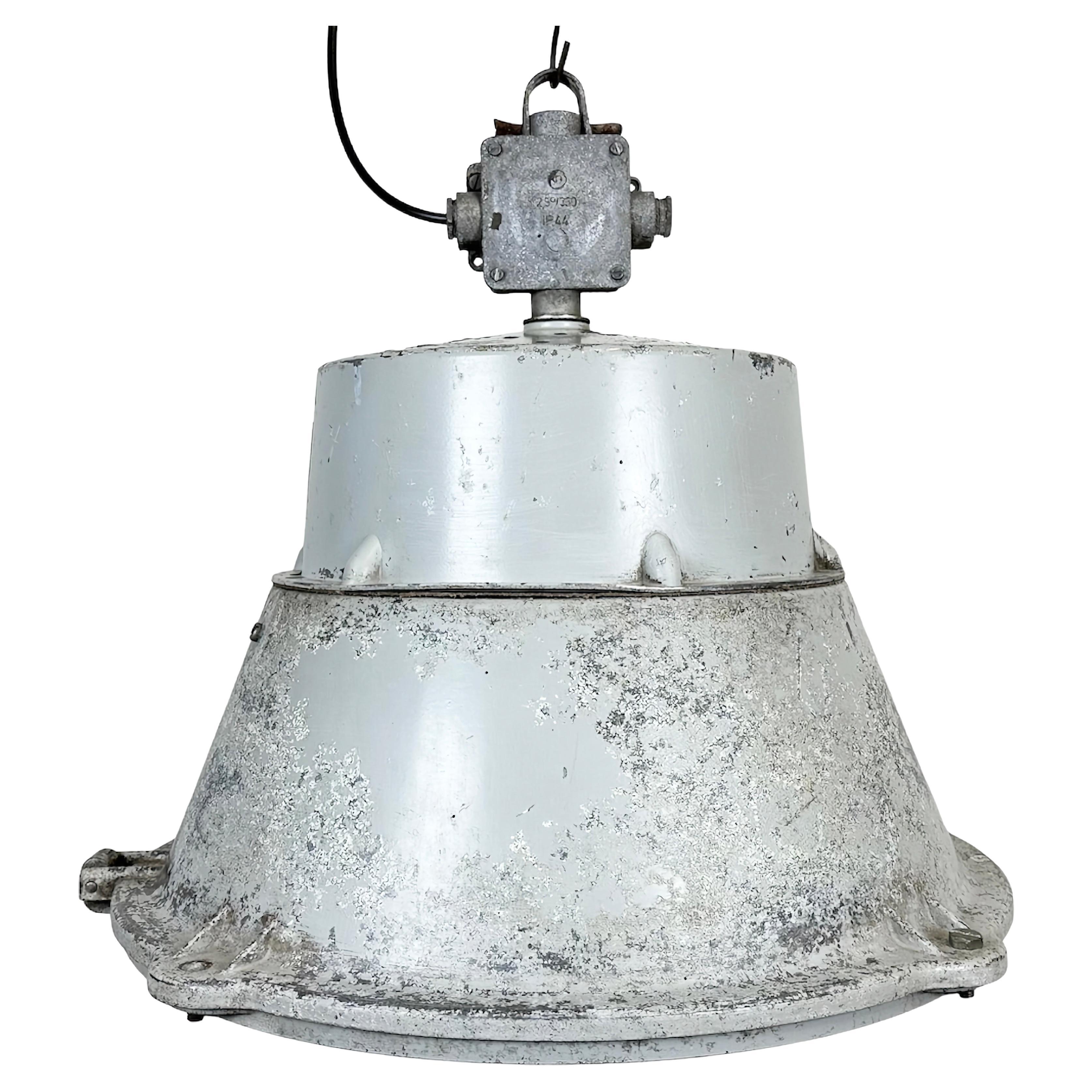 Industrial Polish Cast Aluminium Factory Pendant Lamp from Mesko, 1970s