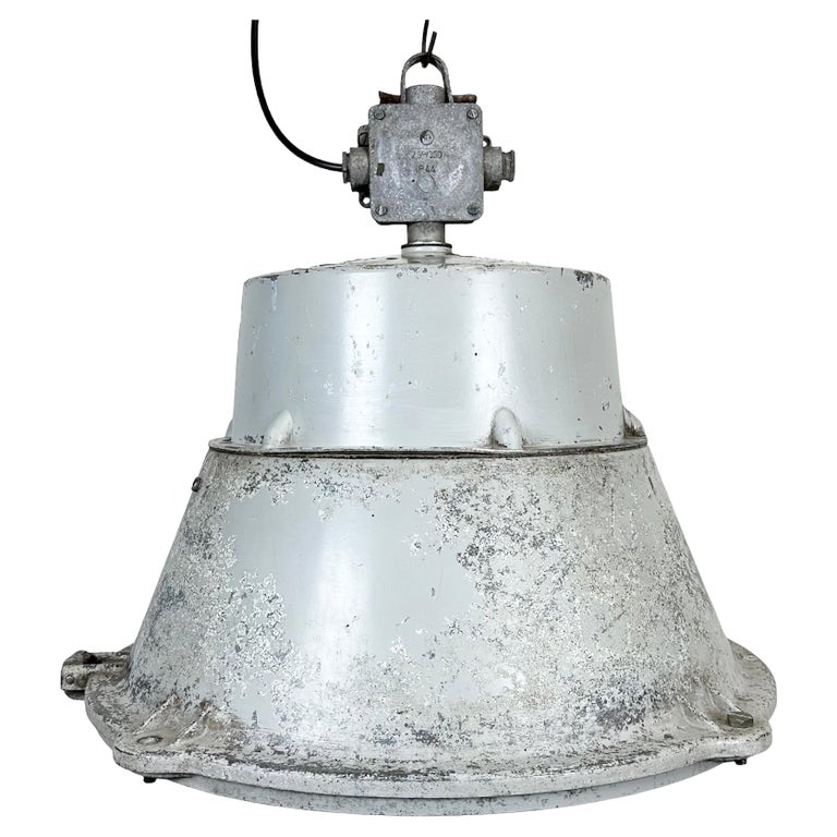 Industrial Polish Cast Aluminium Factory Pendant Lamp from Mesko, 1970s For  Sale at 1stDibs