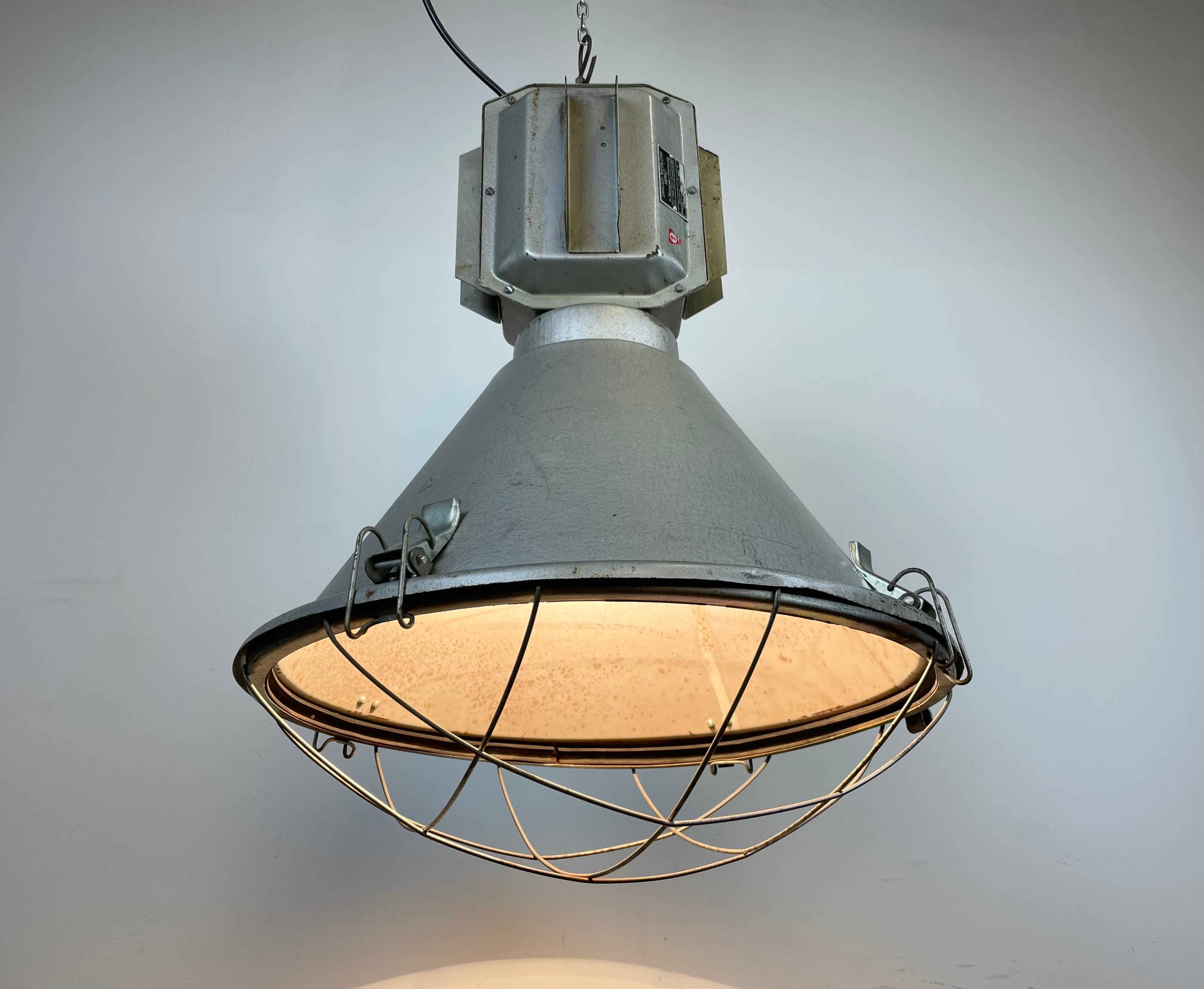 Industrial Polish Factory Ceiling Lamp from Mesko, 1990s For Sale 8