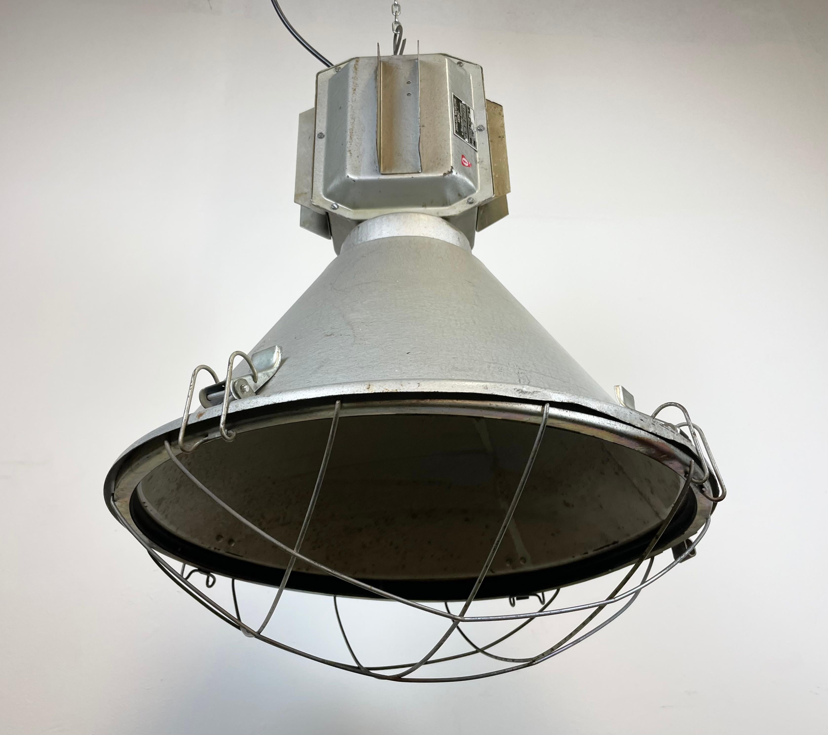 Iron Industrial Polish Factory Ceiling Lamp from Mesko, 1990s For Sale
