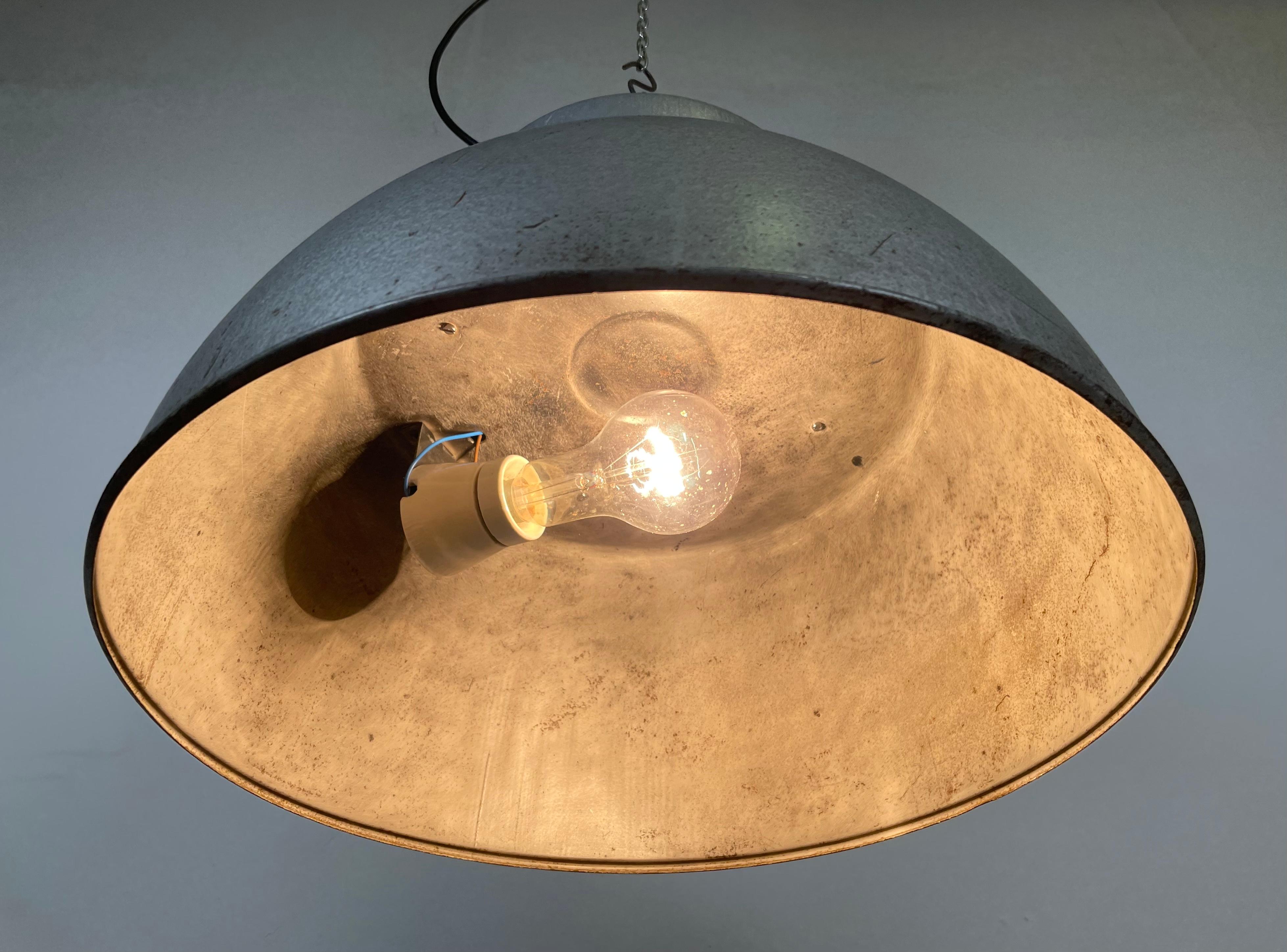 Industrial Polish Factory Pendant Lamp from Mesko, 1970s For Sale 9