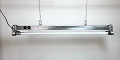 Industrial Polished Hanging Tube Light, 1970s