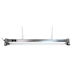 Industrial Polished Hanging Tube Light, 1970s