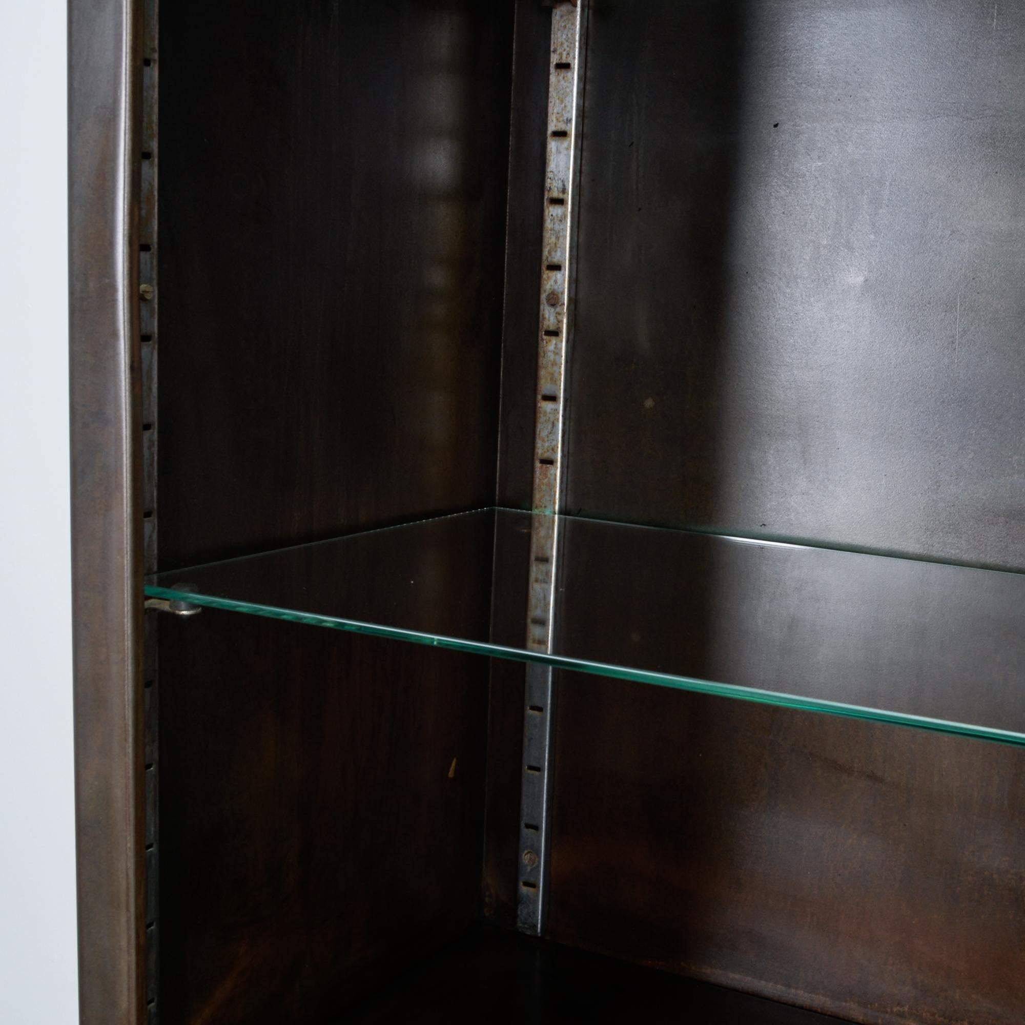 Industrial Polished Metal Vitrine In Good Condition In High Point, NC