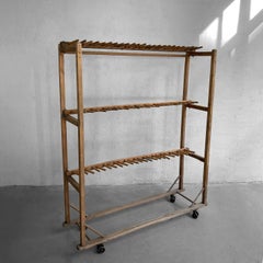 Industrial Primitive Maple Cobbler's Shoe Rack