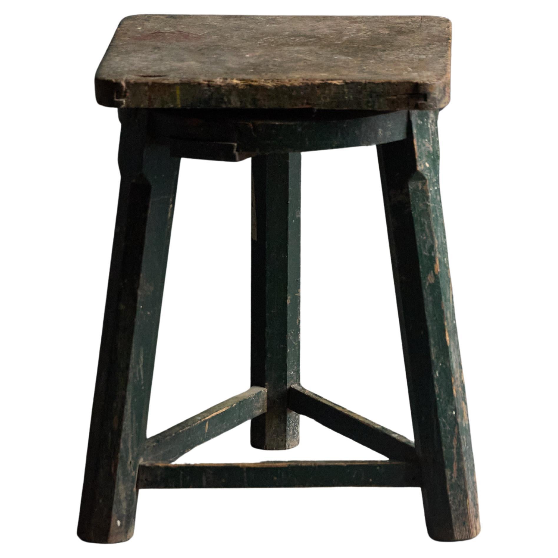 Tabouret primitif industriel, France, 19ème siècle