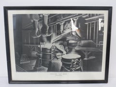 Stampa industriale di Boris Artzybasheff per Wickwire Spencer Steel Co.