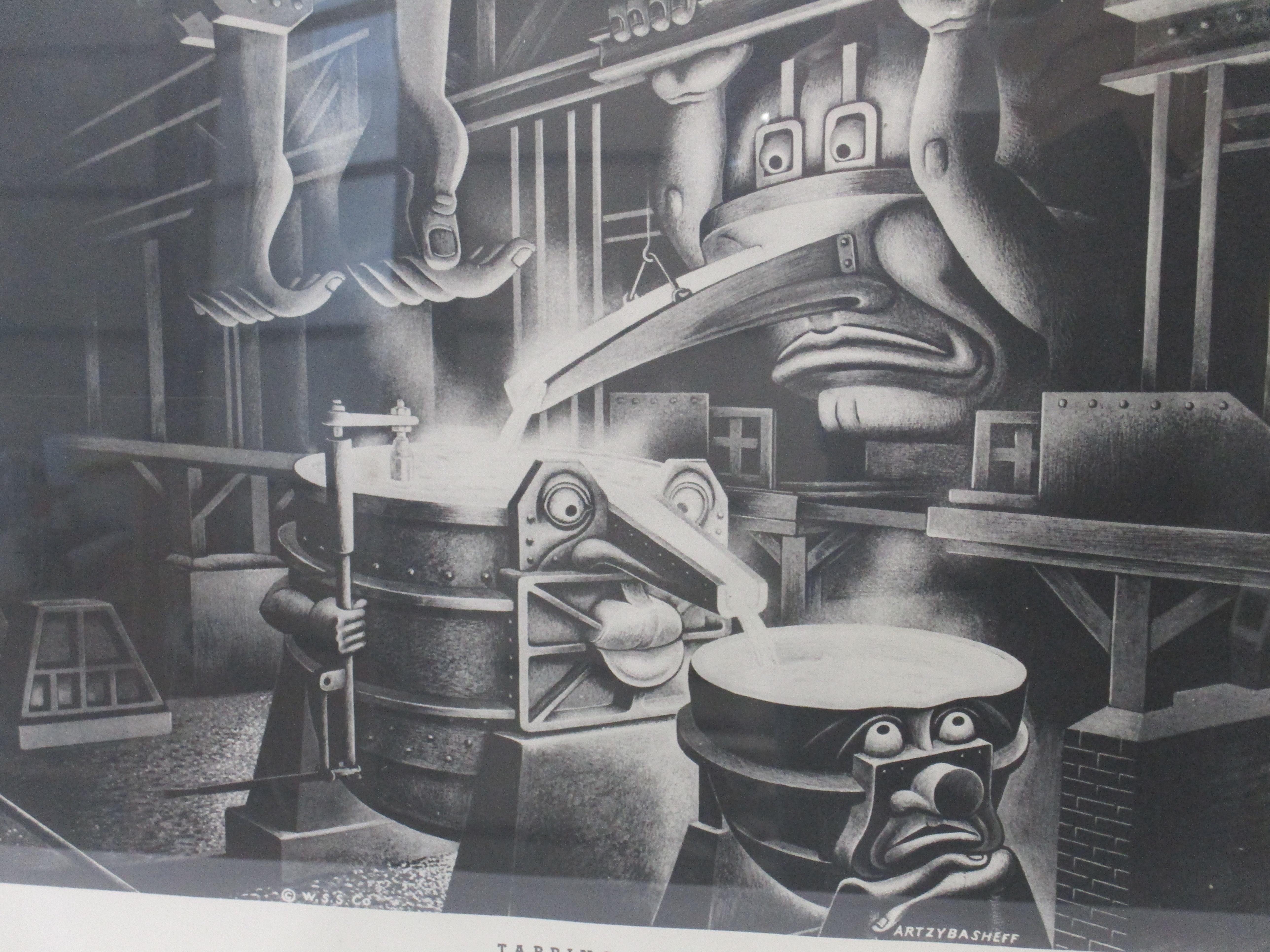 American Industrial Print by Boris Artzybasheff for Wickwire Spencer Steel Co.
