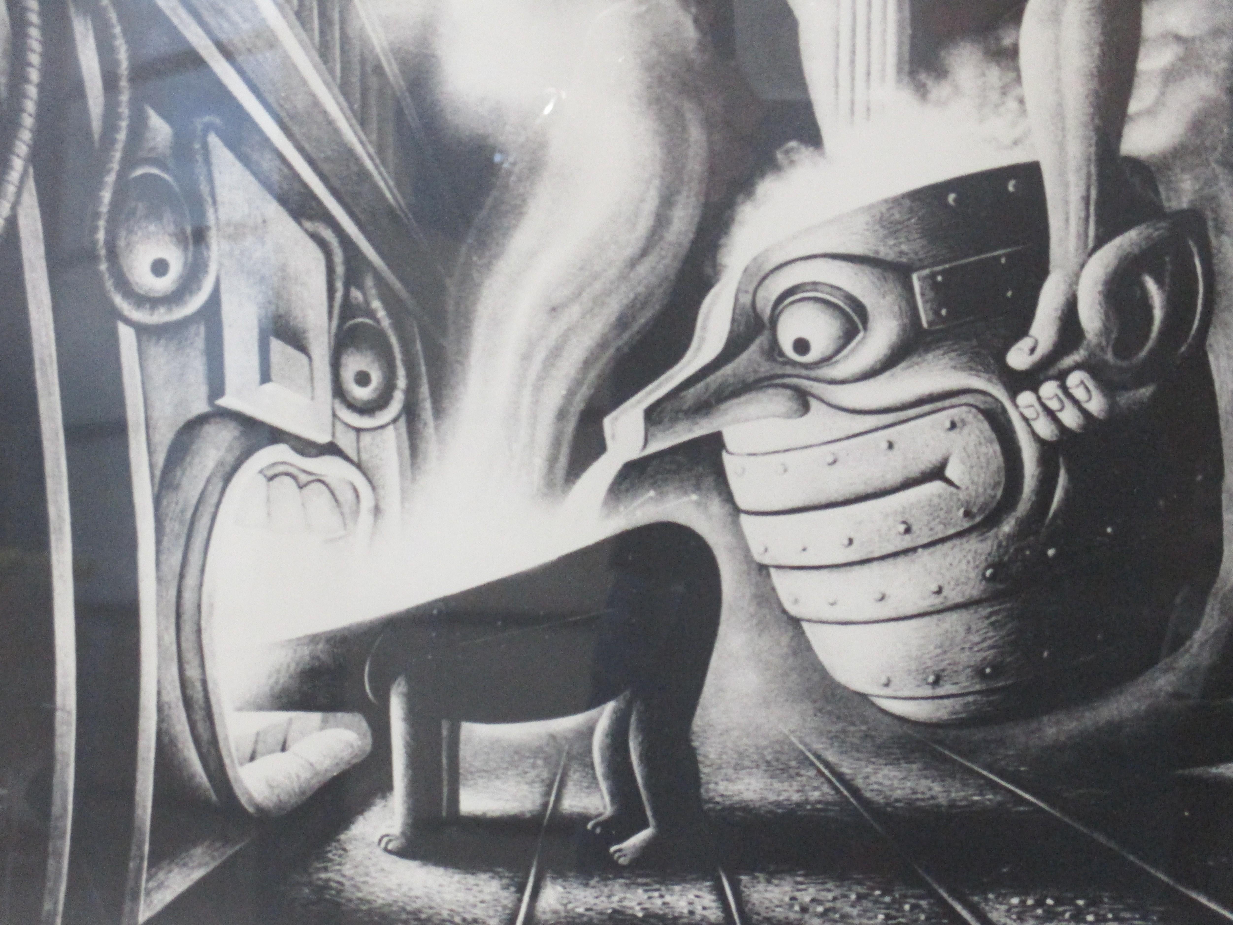 Industrial Print by Boris Artzybasheff for Wickwire Spencer Steel Co. In Good Condition In Cincinnati, OH