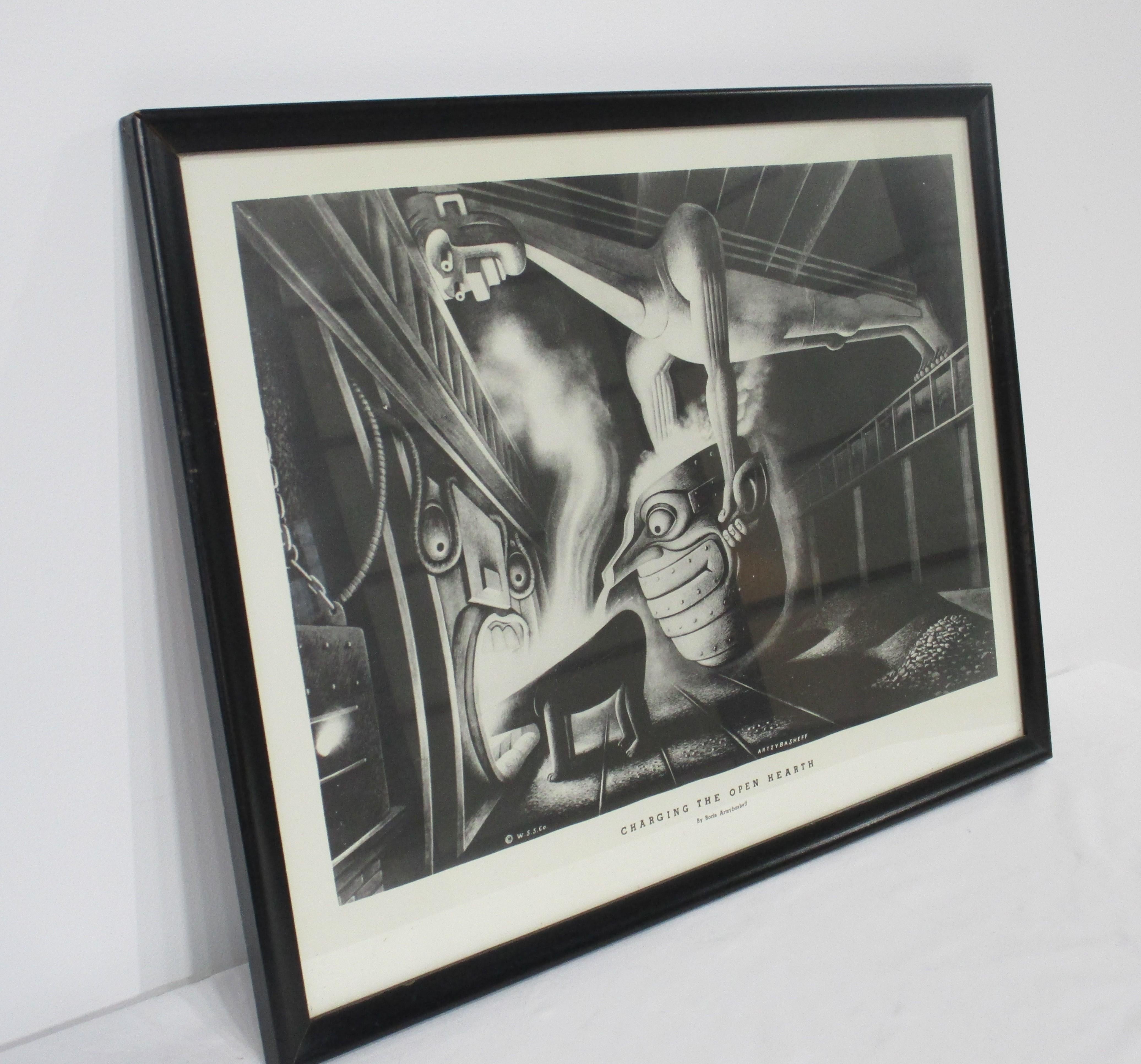 Paper Industrial Print by Boris Artzybasheff for Wickwire Spencer Steel Co.