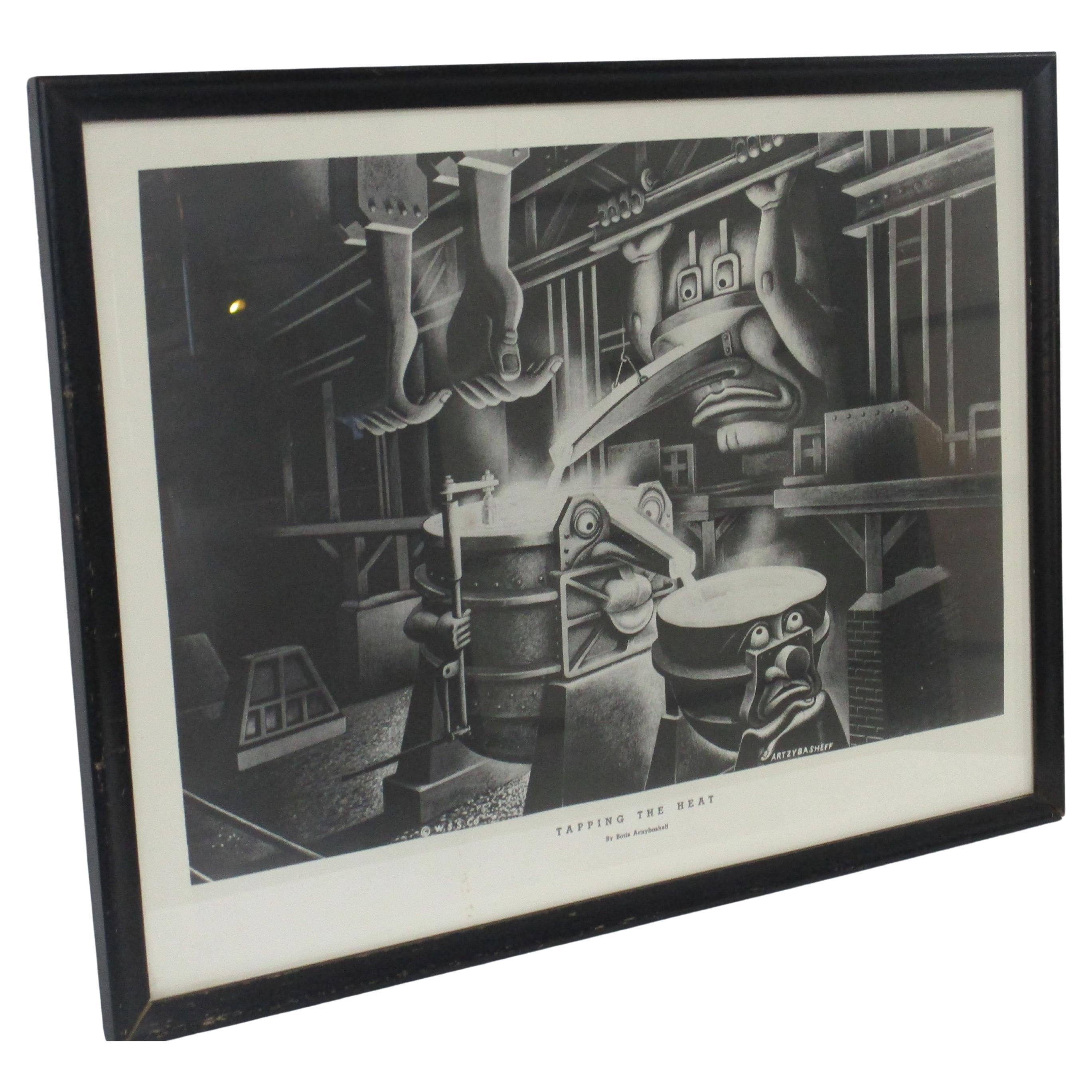 Industrial Print by Boris Artzybasheff for Wickwire Spencer Steel Co.