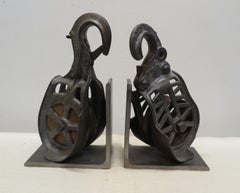 Industrial Pully Bookends