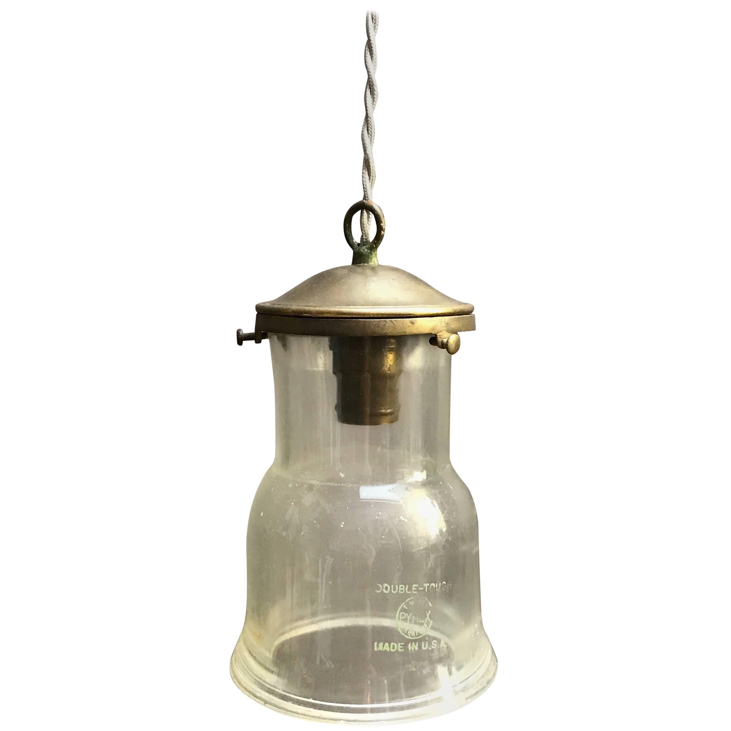 Industrial Pyrex Glass Pendant Light