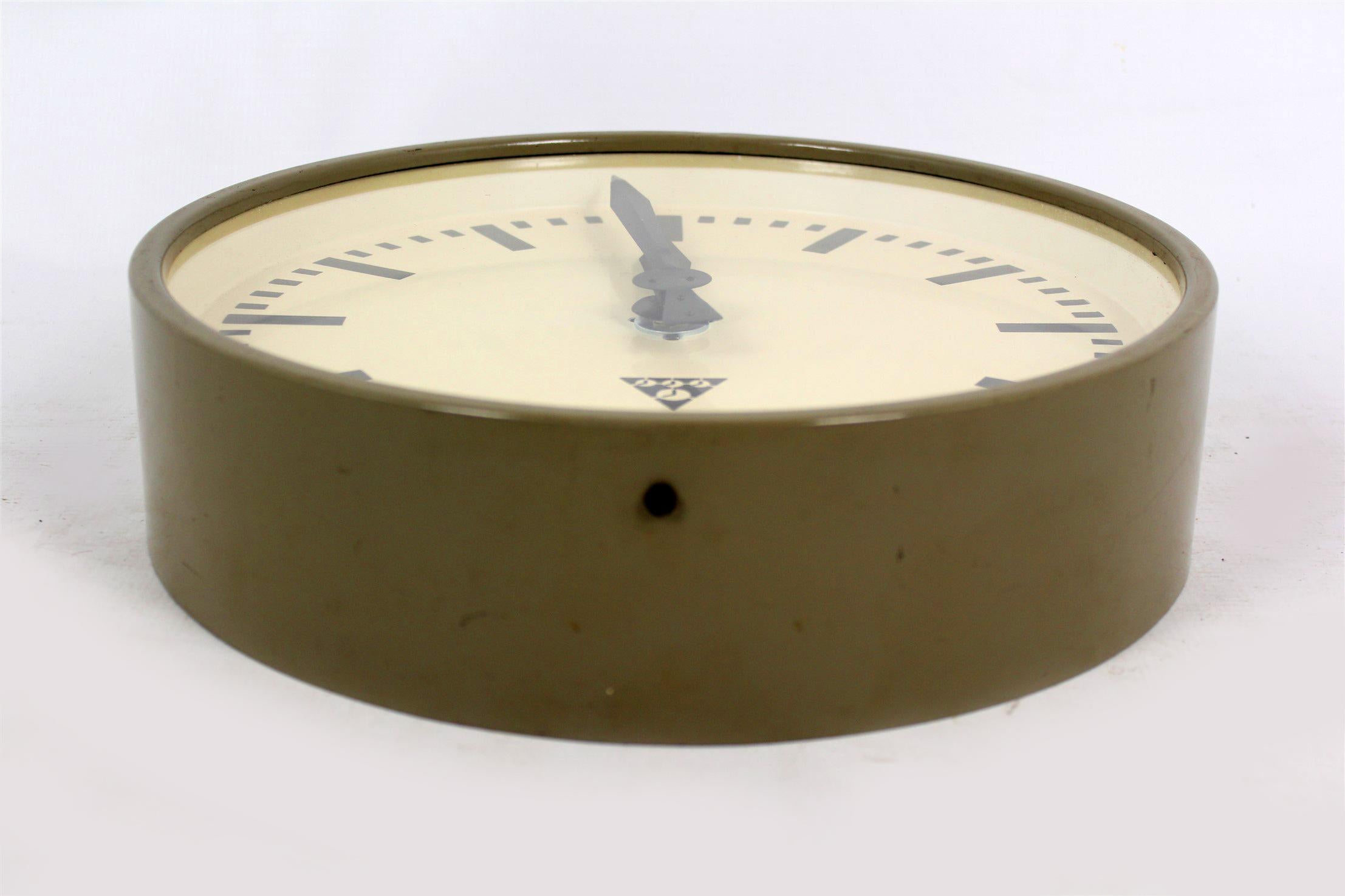 Industrial Railway Clock by Pragotron, 1960s 1